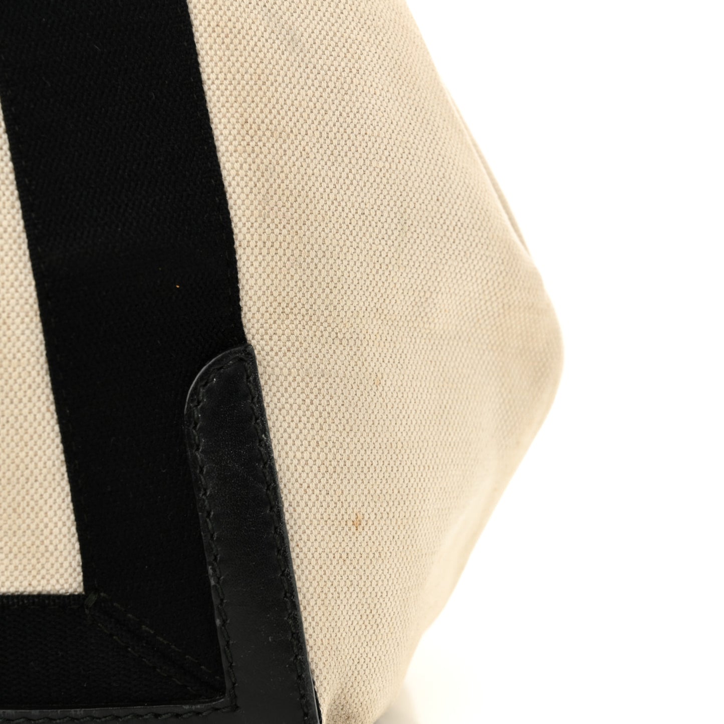 Cotton Canvas Satin Calfskin S Navy Cabas Natural Black