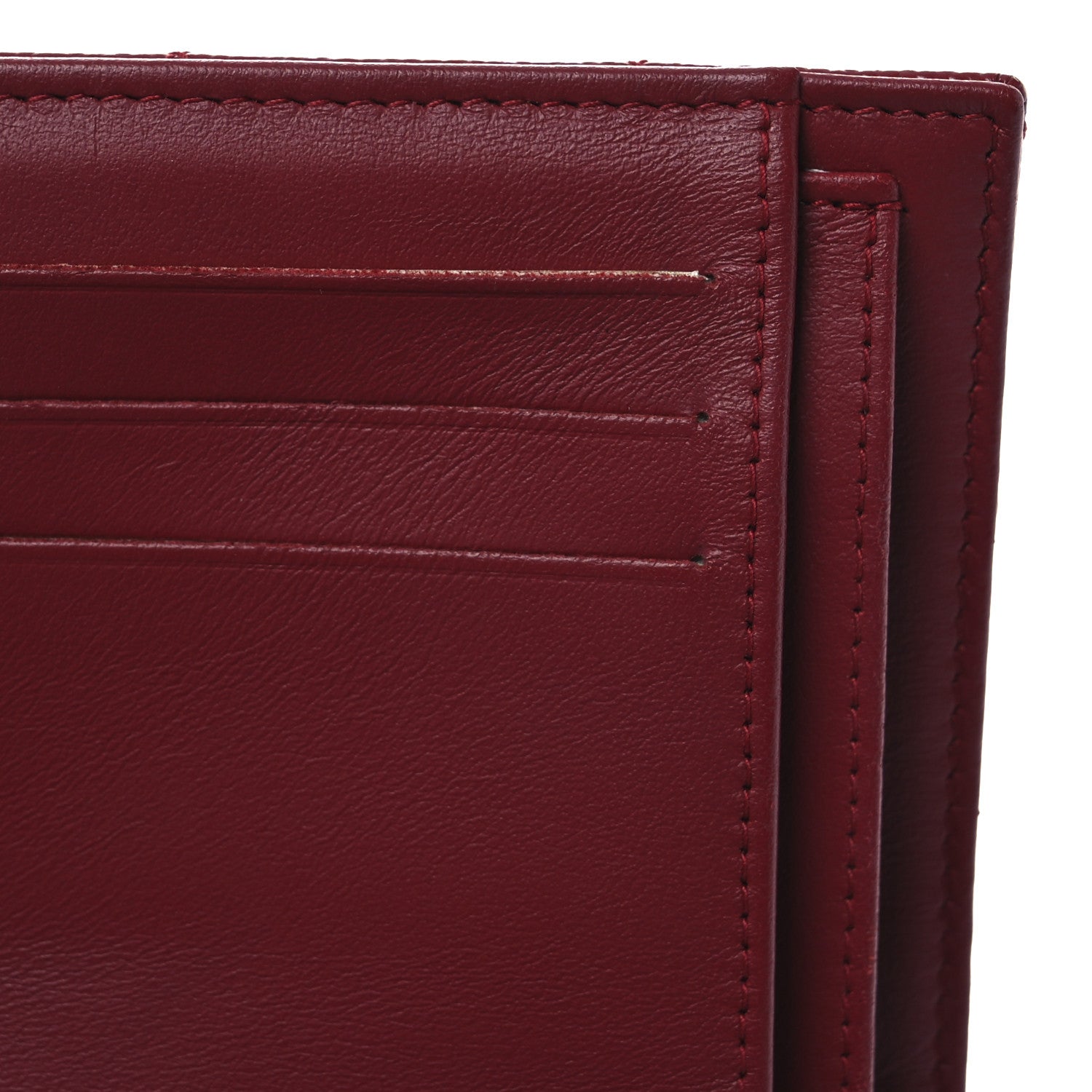 Chanel Caviar Quilted Compact Flap Wallet Dark Red 10 of 11