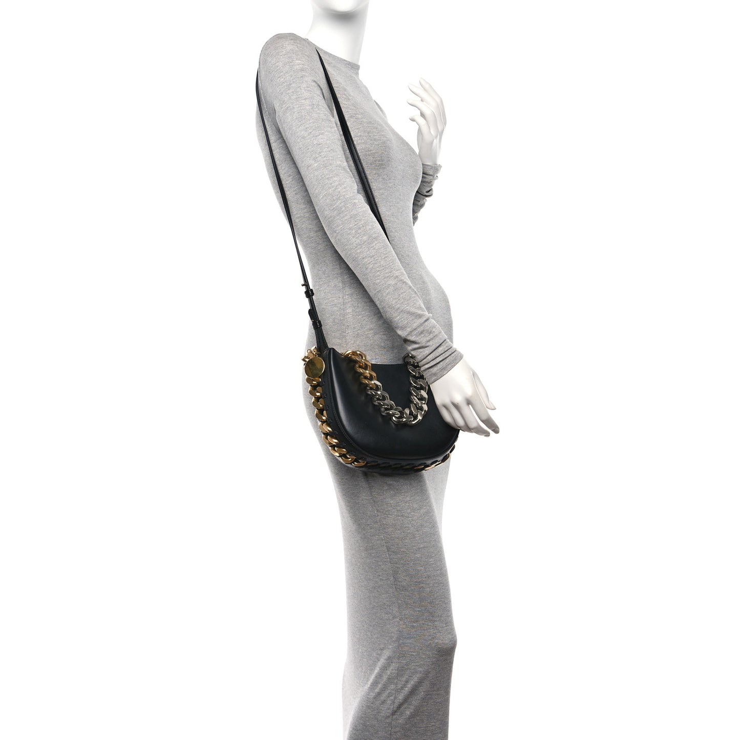 Eco Alter Nappa Small Frayme Shoulder Bag Black