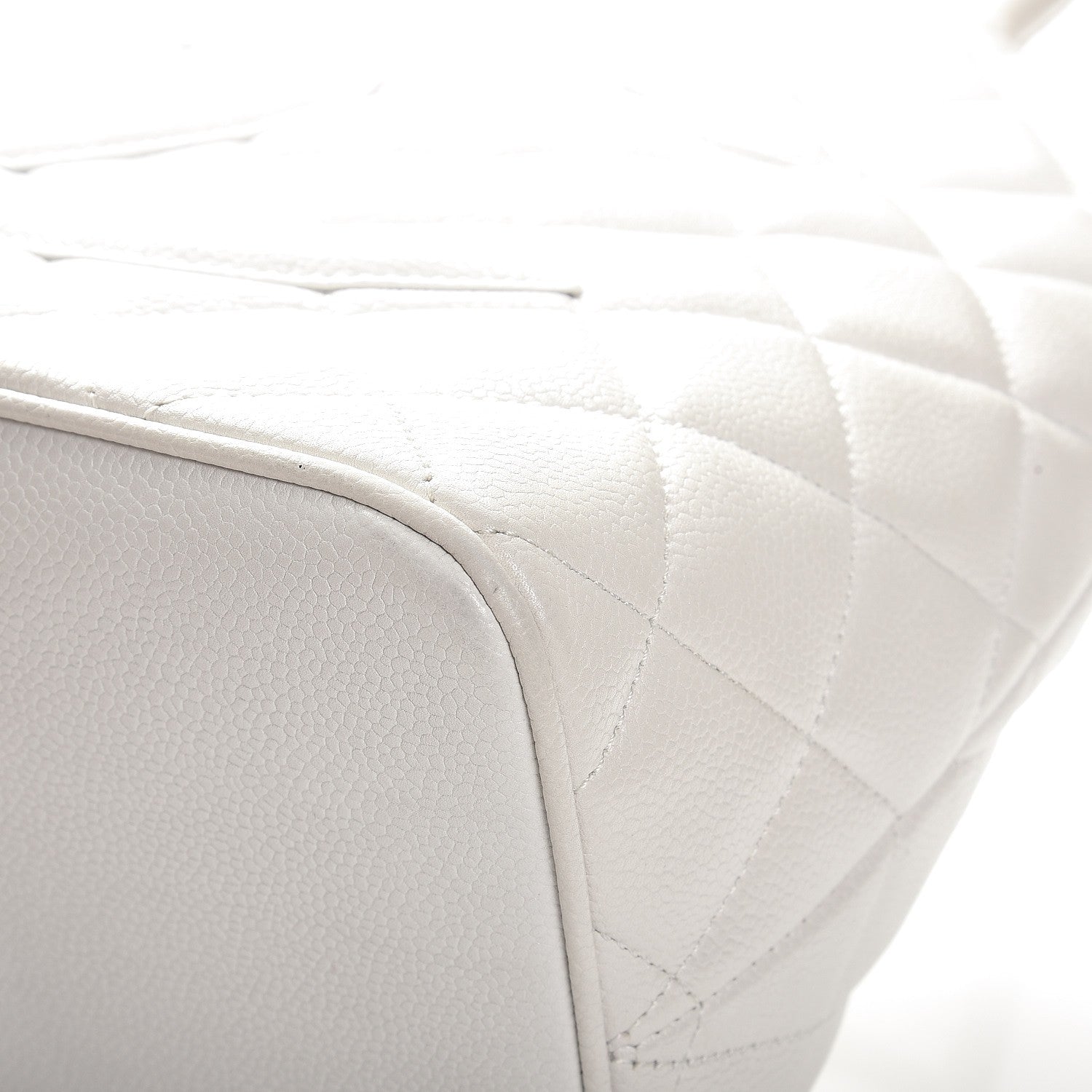 Chanel Caviar Quilted Medallion Tote White 9 of 13