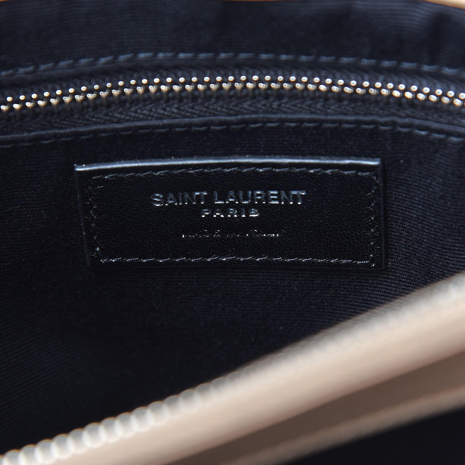 Saint Laurent Calfskin Y Quilted Monogram Medium Loulou Chain Satchel Dark Beige 5 of 10