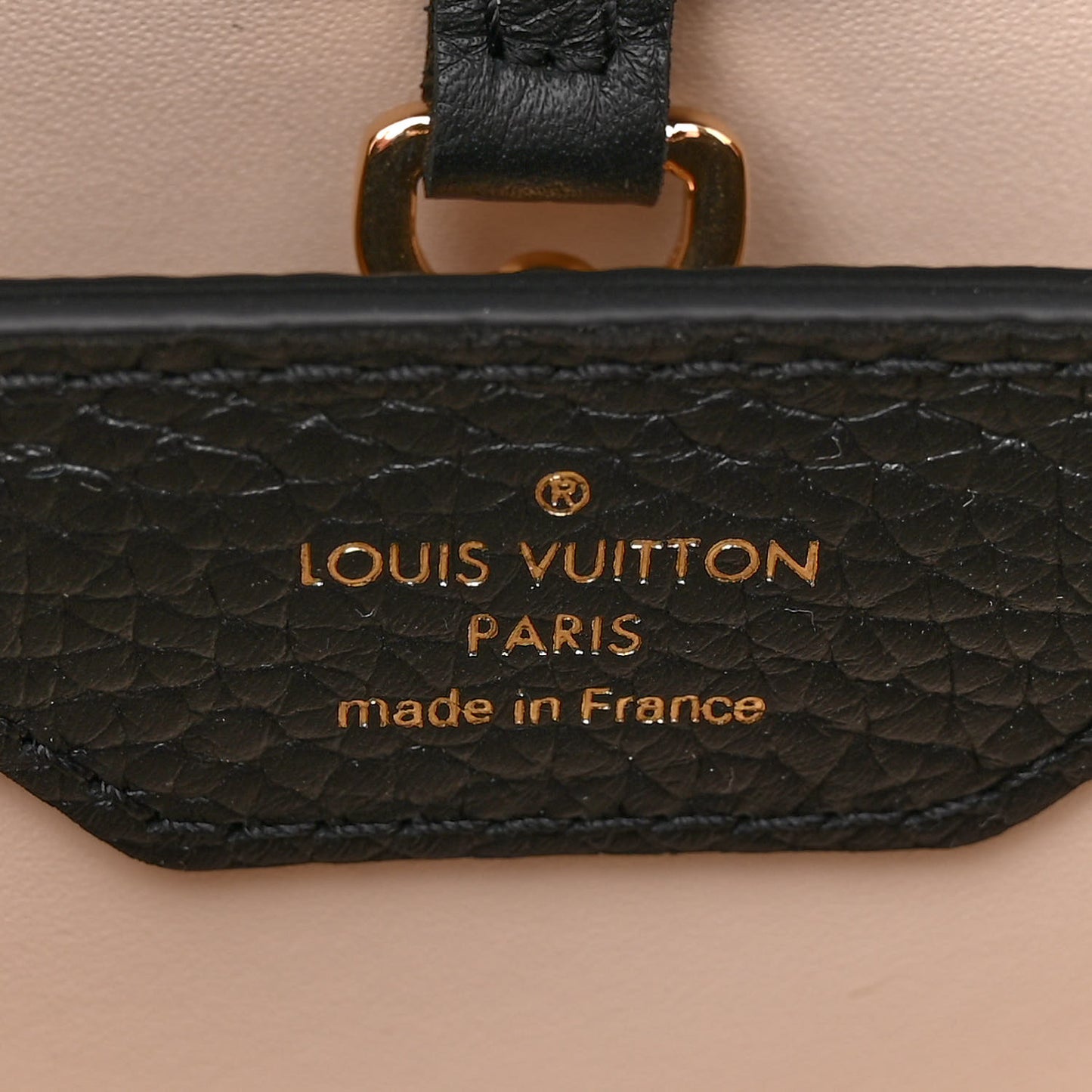 Taurillon Enamel Flower Padlock Chain Capucines BB Black