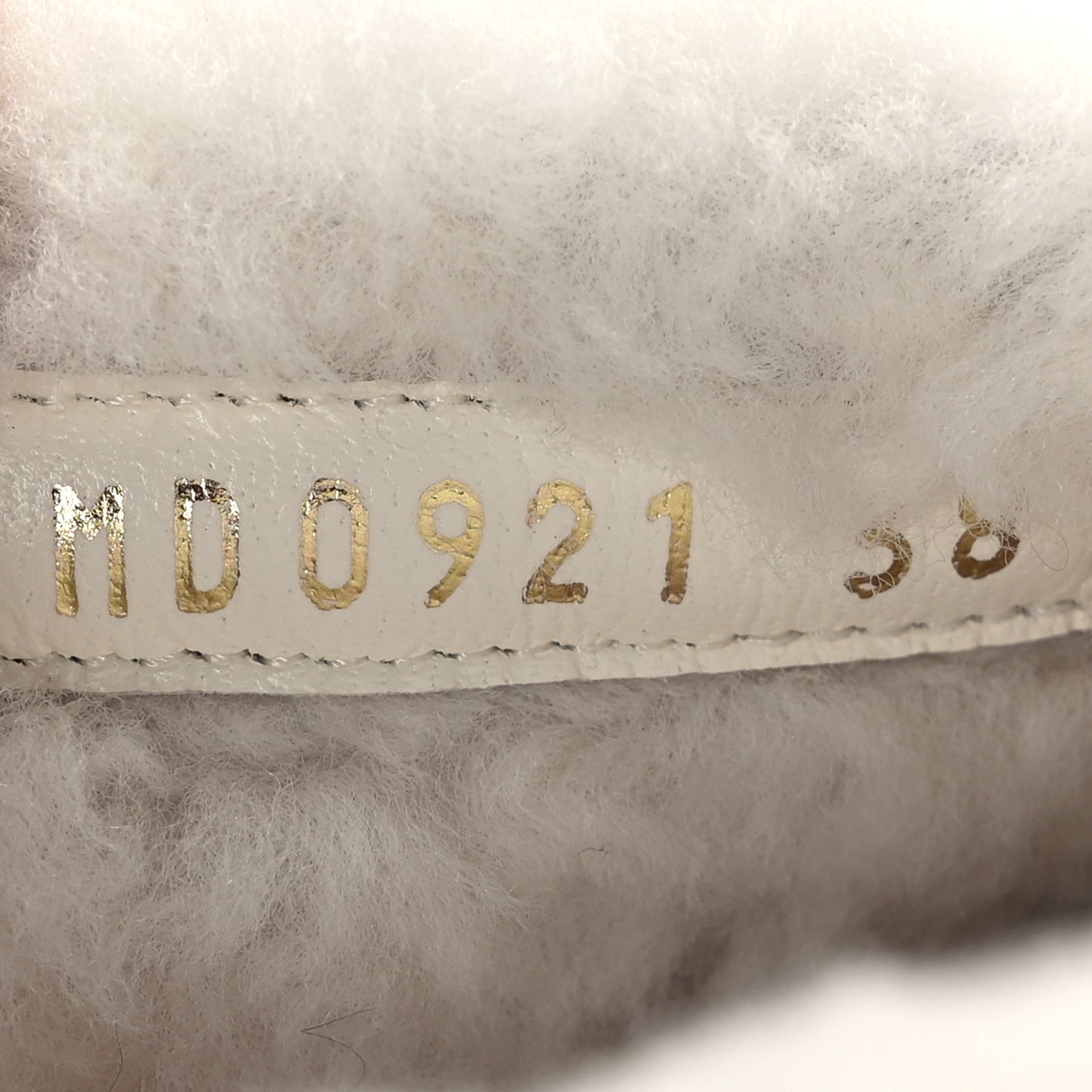Shearling Canvas Lurex Embroidered Dway 10mm Slide Sandals 38 Natural Platinum