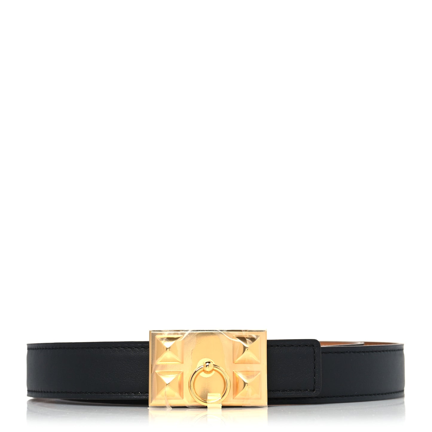 Swift Epsom 24mm Collier De Chien Belt 85 Black Gold