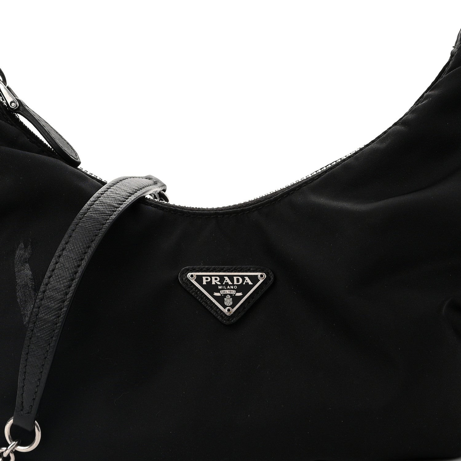 Prada Tessuto Nylon Saffiano Re-Edition 2006 Shoulder Bag Black 7 of 10