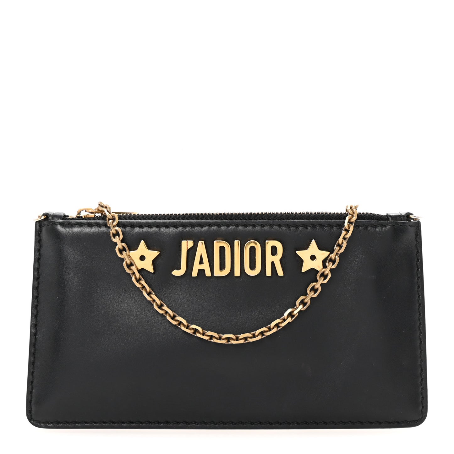 Calfskin J'adior Croisiere Chain Pouch Black