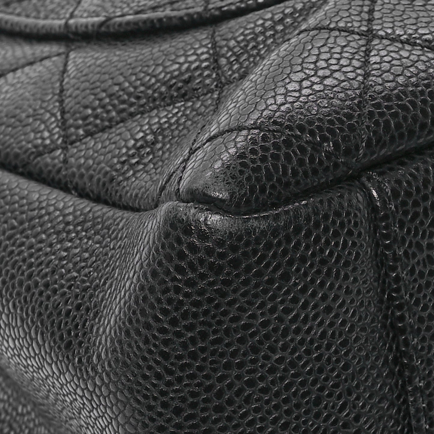 Caviar Quilted Grand Shopping Tote GST Black