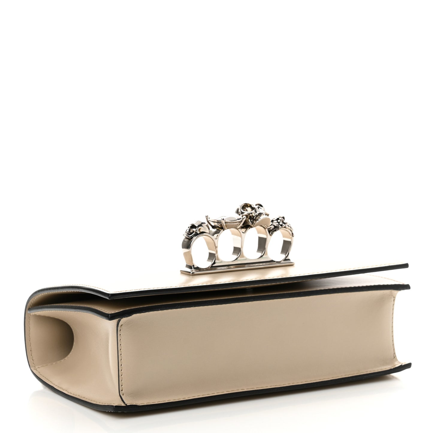 Calfskin Knuckle Shoulder Bag Beige