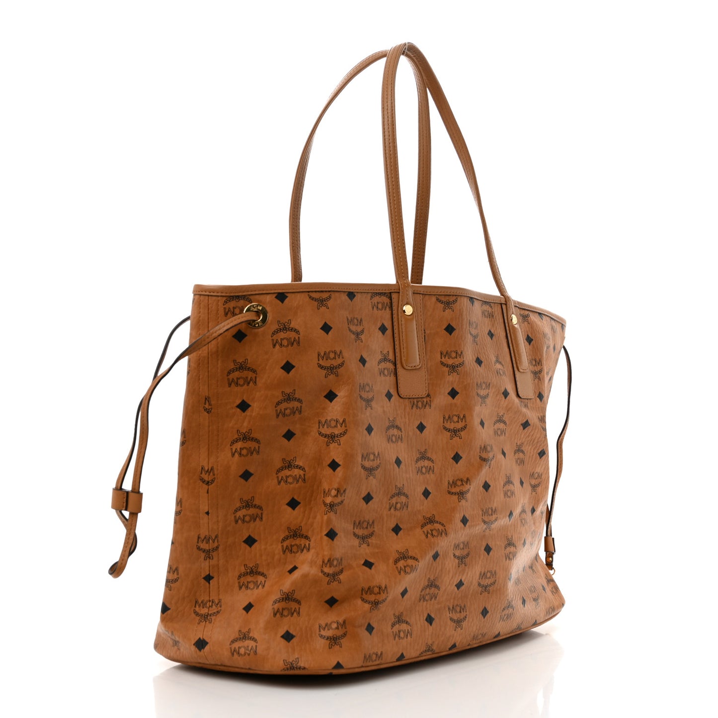 Visetos Large Liz Reversible Shopper Tote Cognac