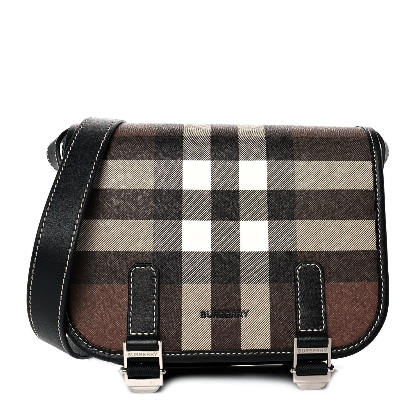 E-Canvas Giant Check Rider Crossbody Dark Cranberry