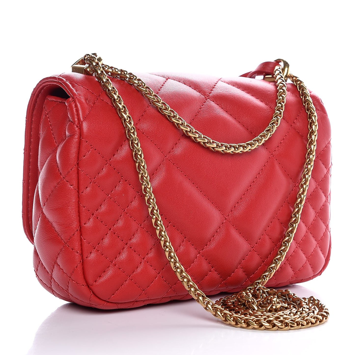 Napa Quilted Printed Icon Small Crossbody Bag Red