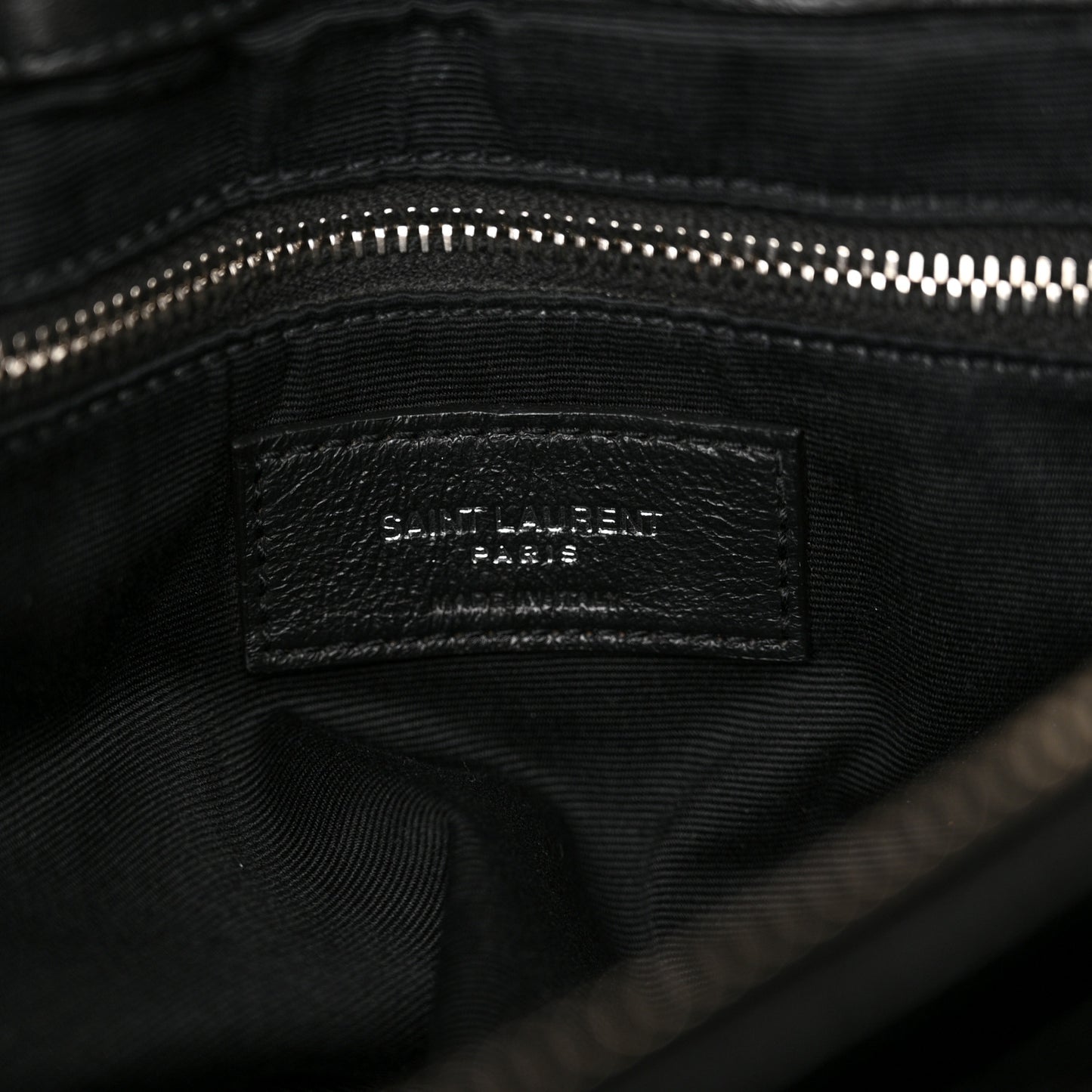 Calfskin Y Quilted Monogram Large Loulou Chain Satchel Black