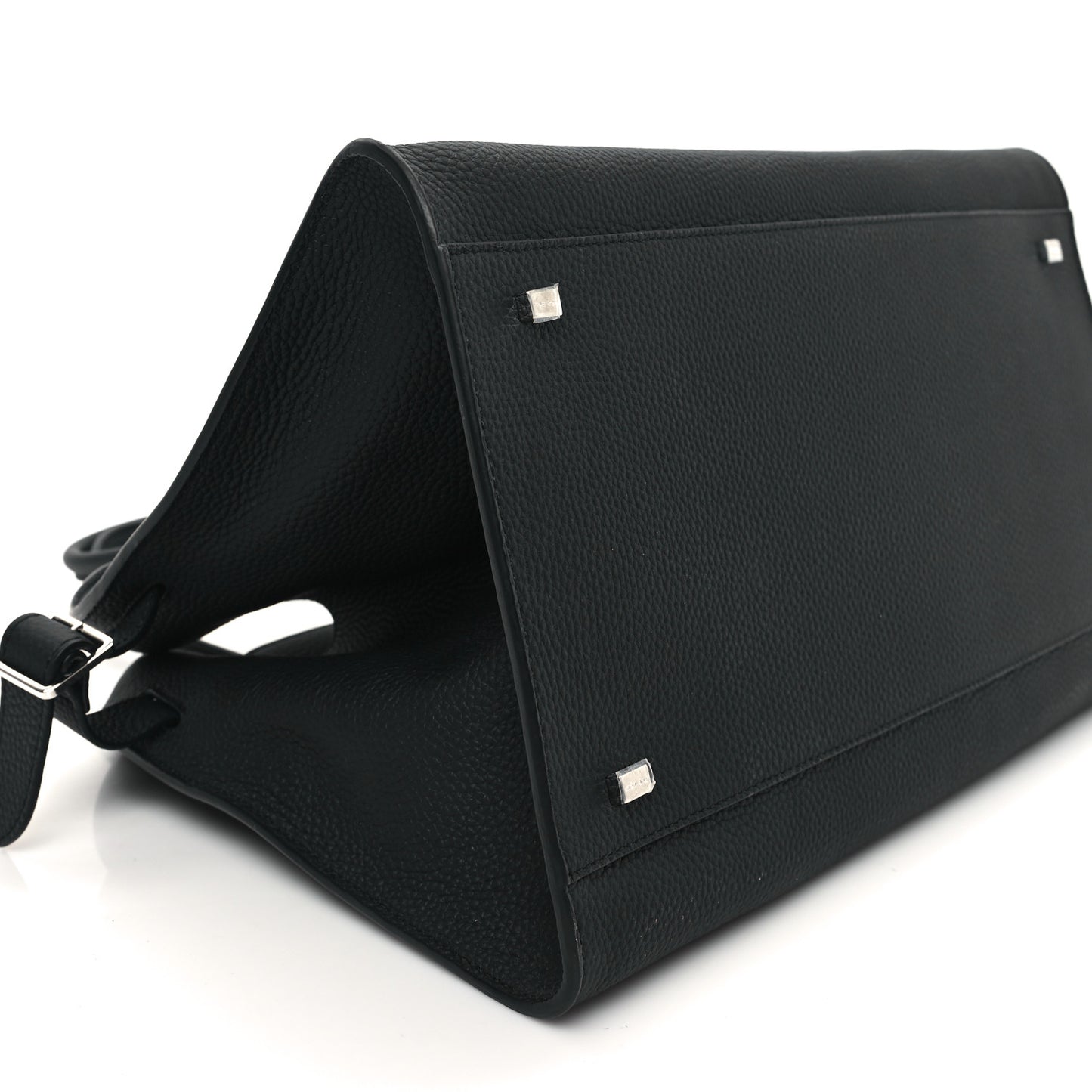 Matte Grained Calfskin Soft Margaux 15 Black