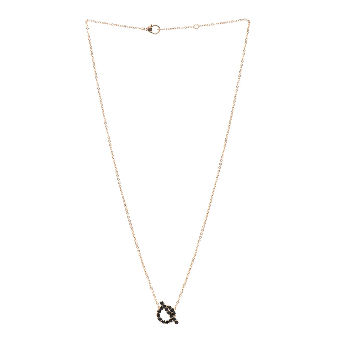 18K Rose Gold Black Spinel Finesse Pendant Necklace