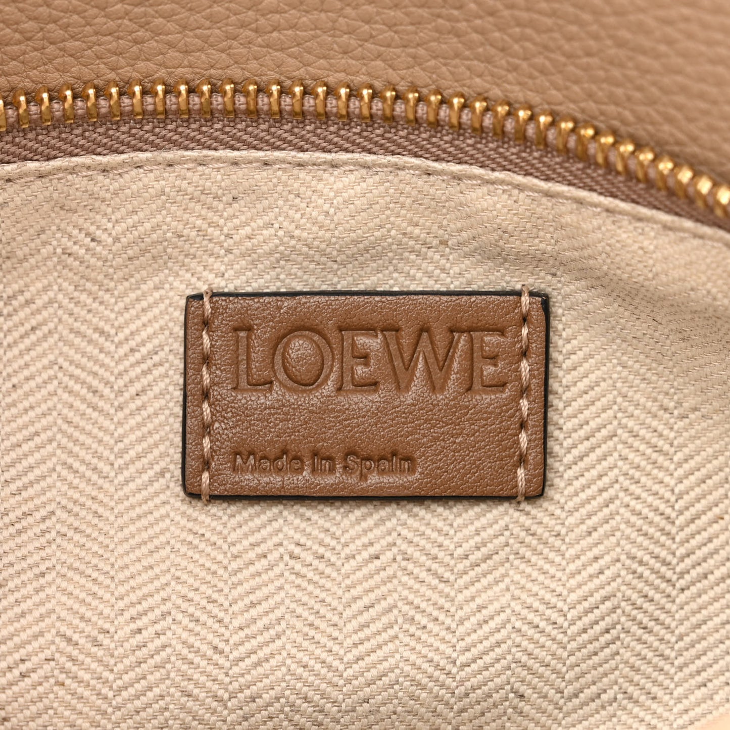 Grained Calfskin Small Puzzle Bag Sand Mink