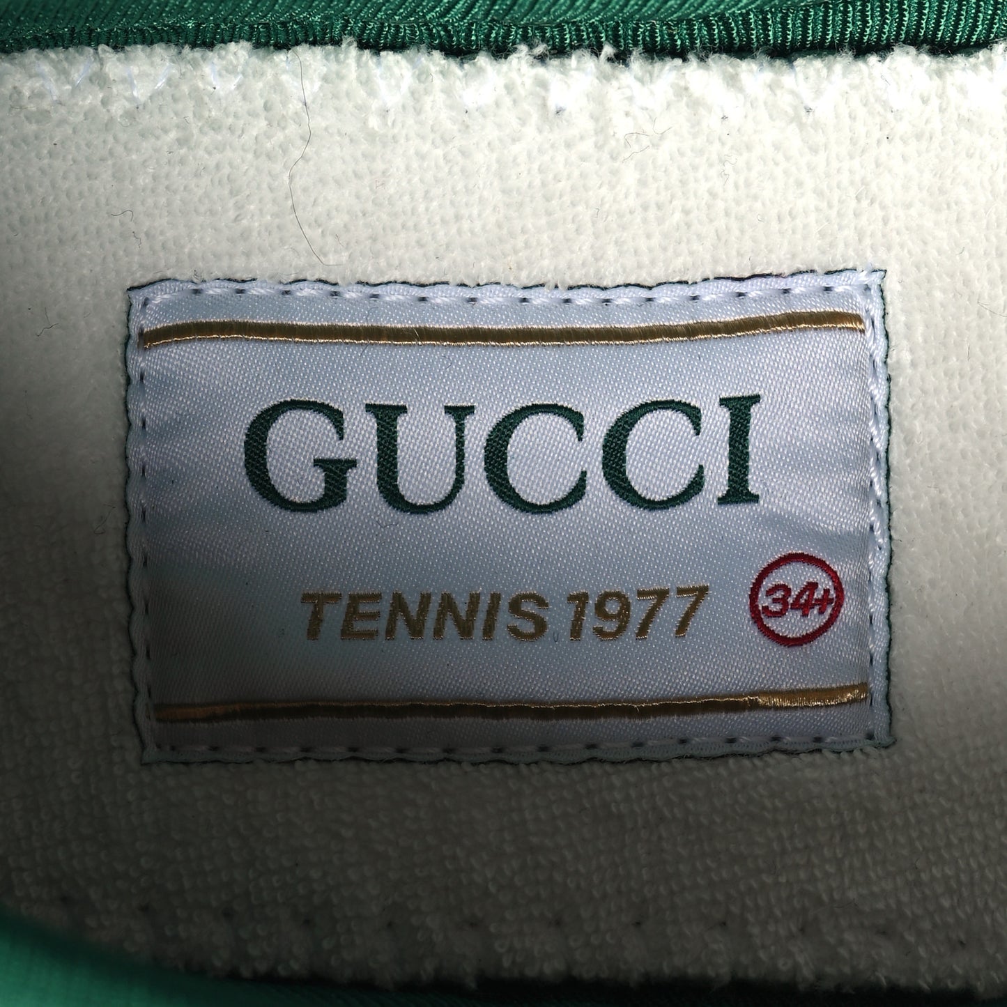 Jacquard Mini GG Monogram Web Womens 1977 Tennis Sneakers 34.5 White