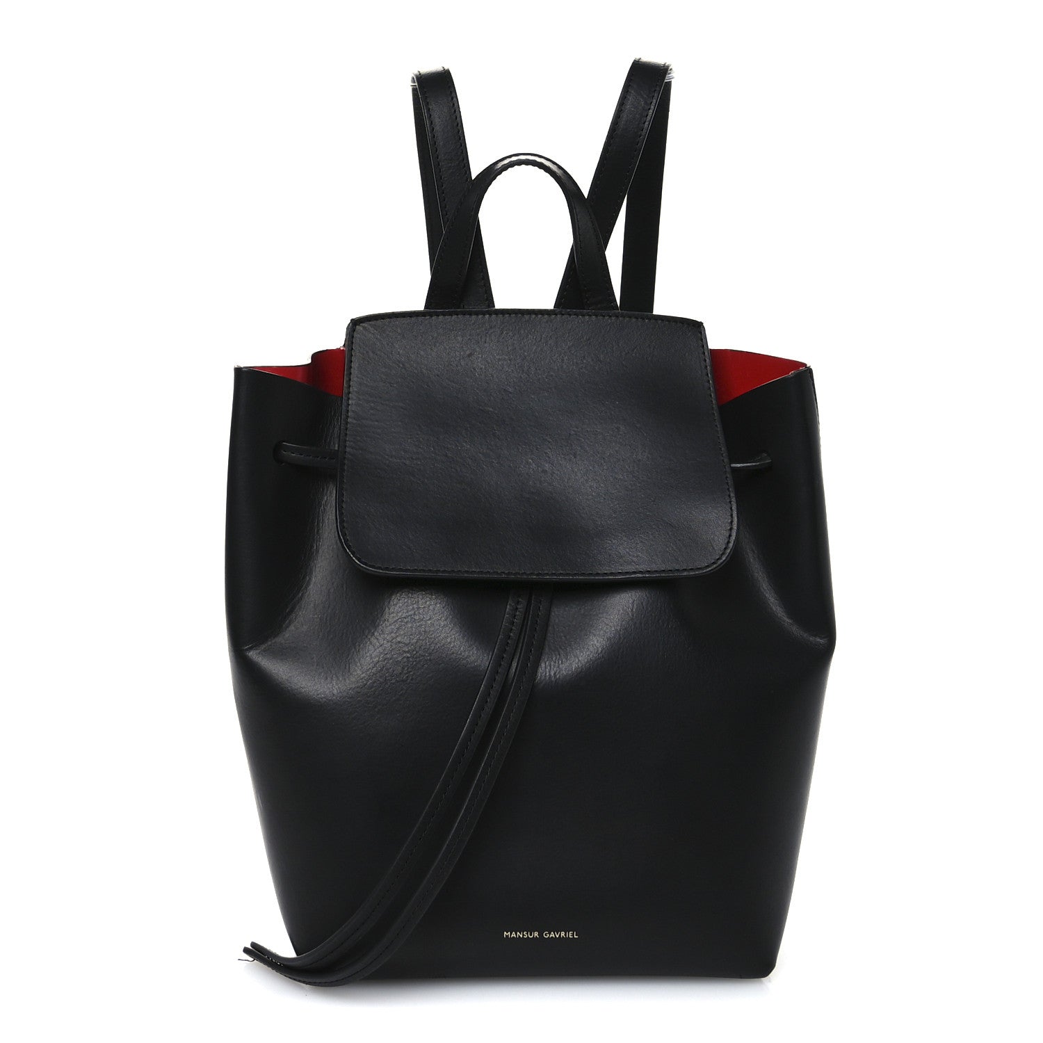 Mansur Gavriel Vegetable Tanned Calfskin Mini Backpack Black