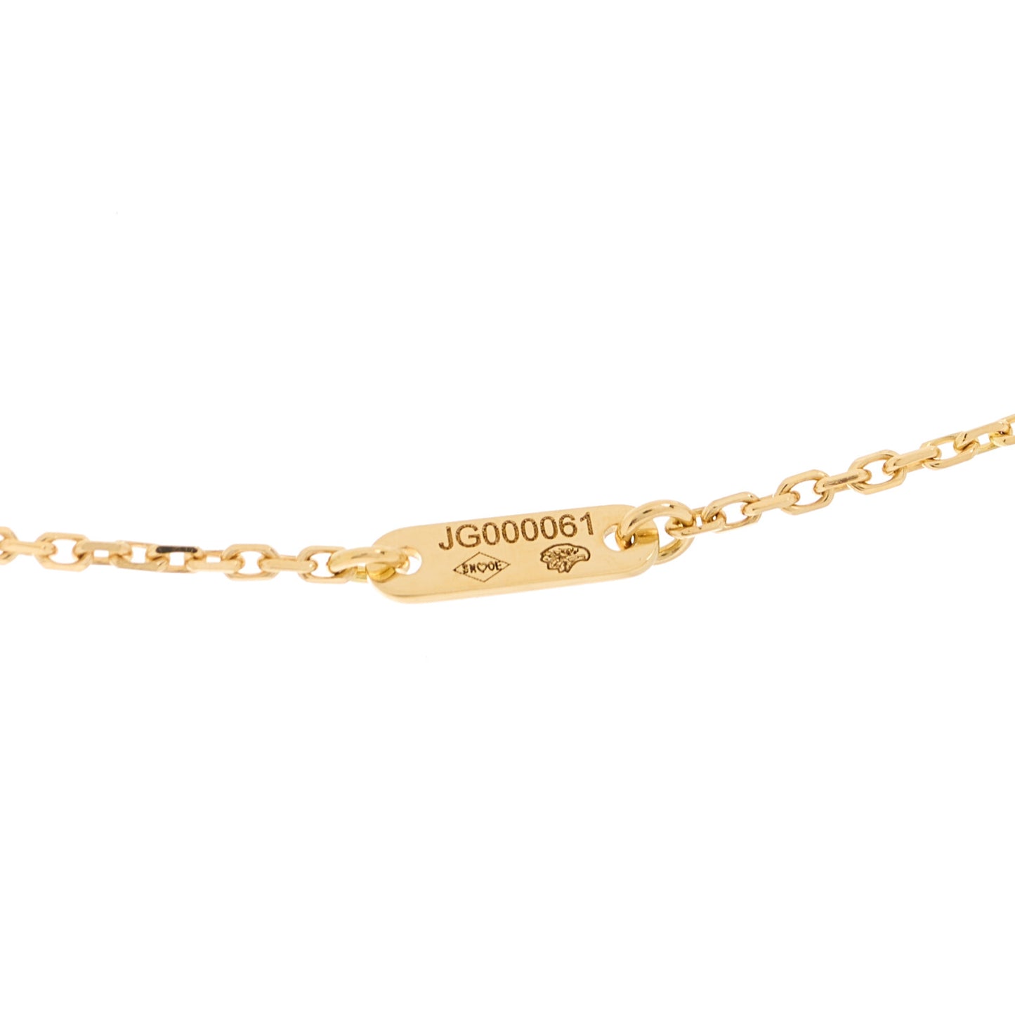 18K Yellow Gold Mother of Pearl Sweet Alhambra Pendant Necklace