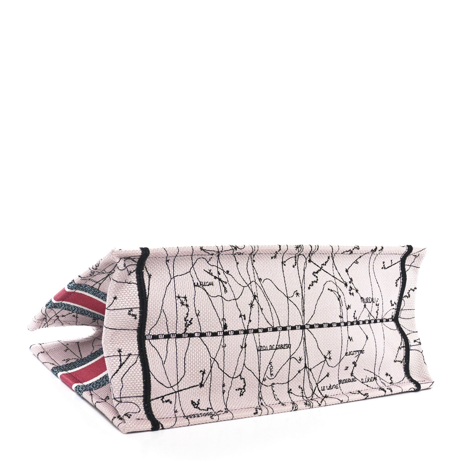 Christian Dior Canvas Embroidered Medium Zodiac Book Tote Latte Multicolor 4 of 10