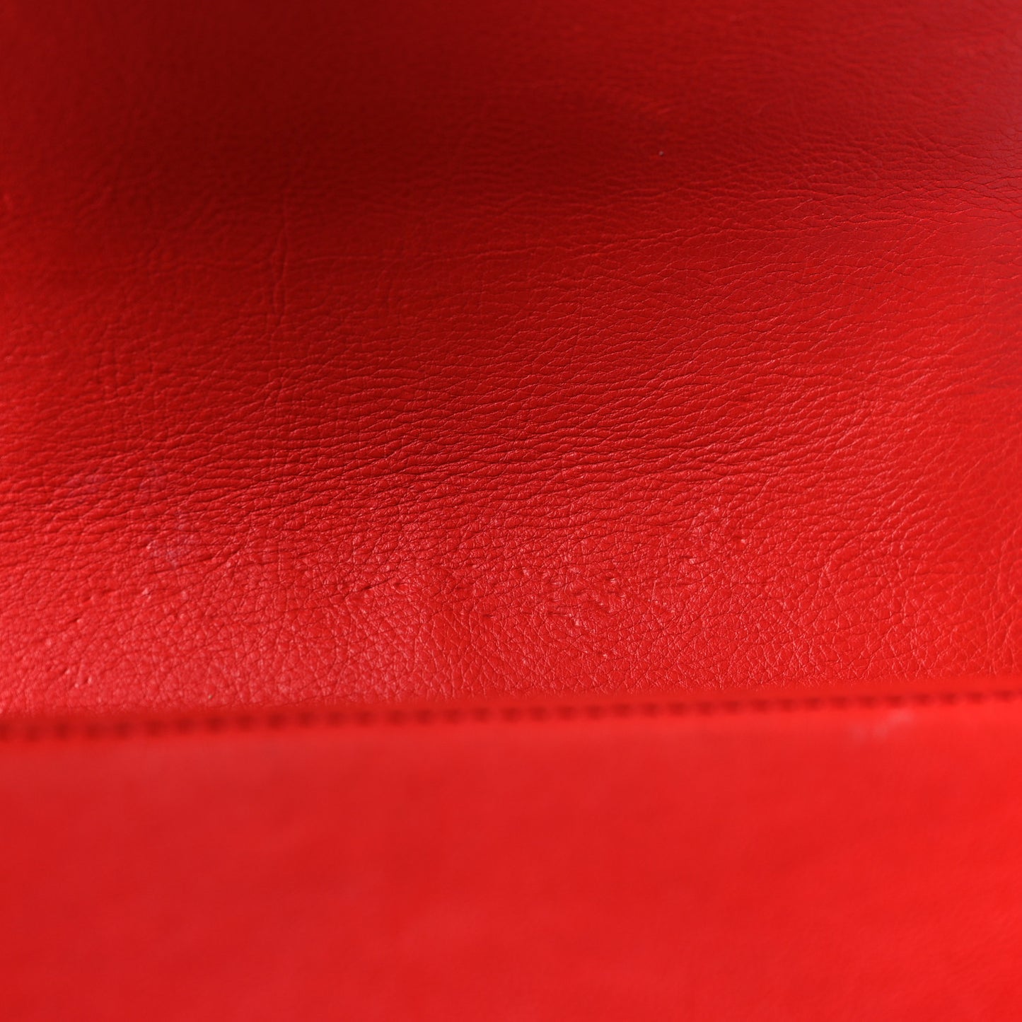 Calfskin Double Stitch Small Boy Flap Red