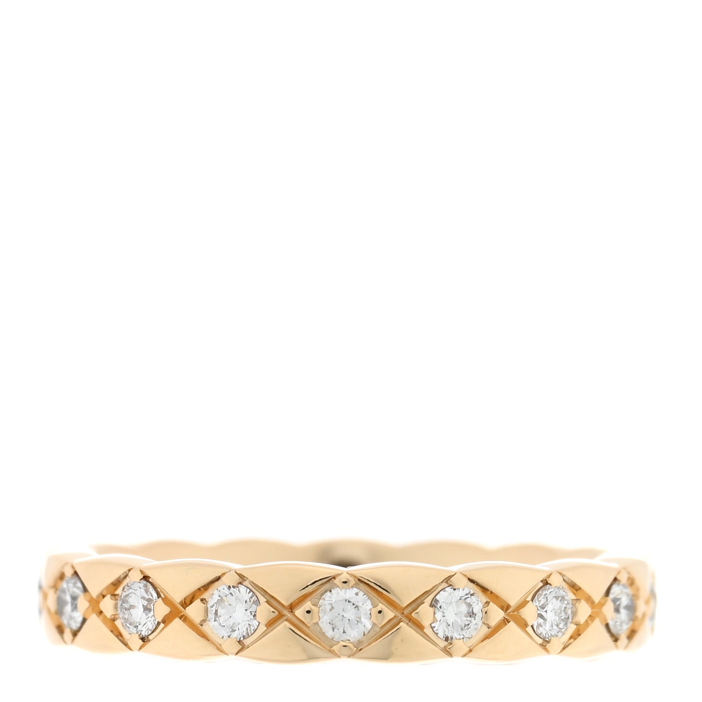 18K Yellow Gold Diamond Mini Coco Crush Ring 50 5.25
