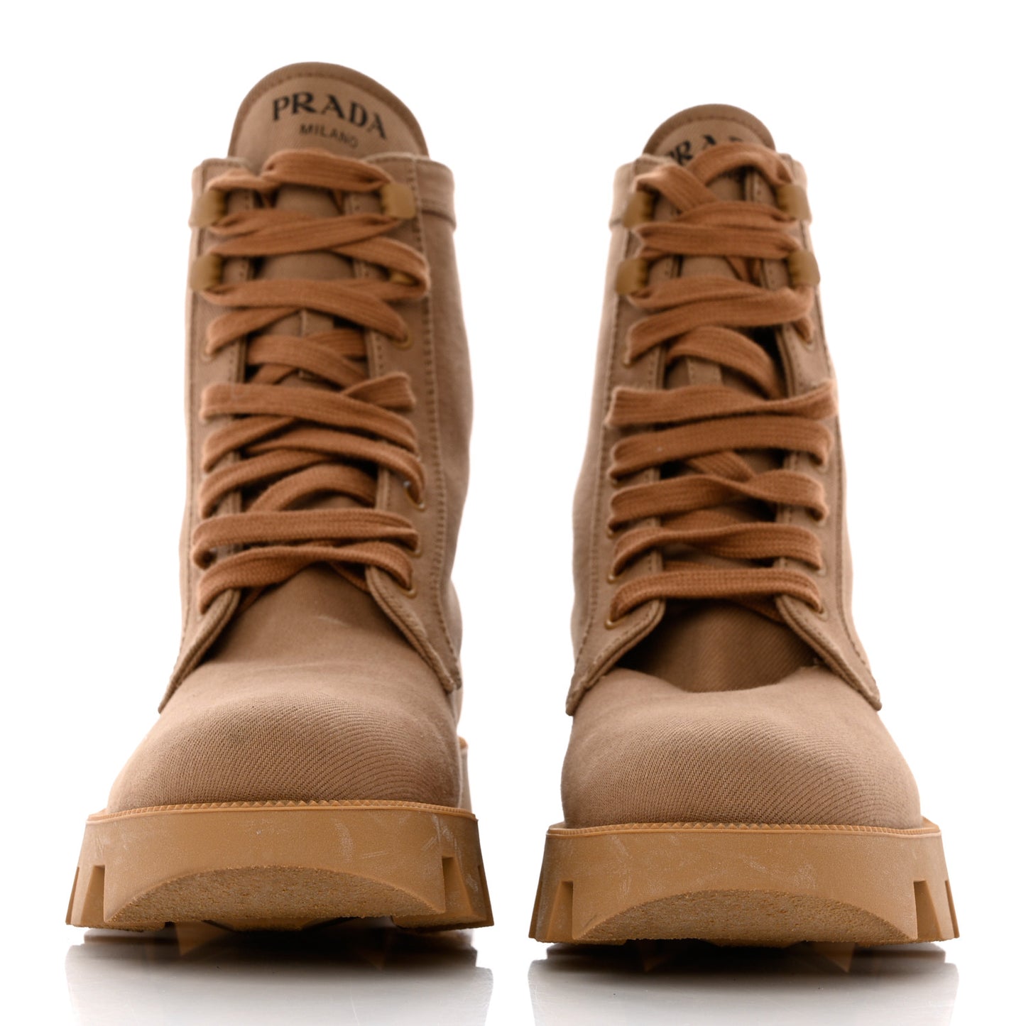 Washed Denim Rocksand 45mm Combat Boots 40 Kaki