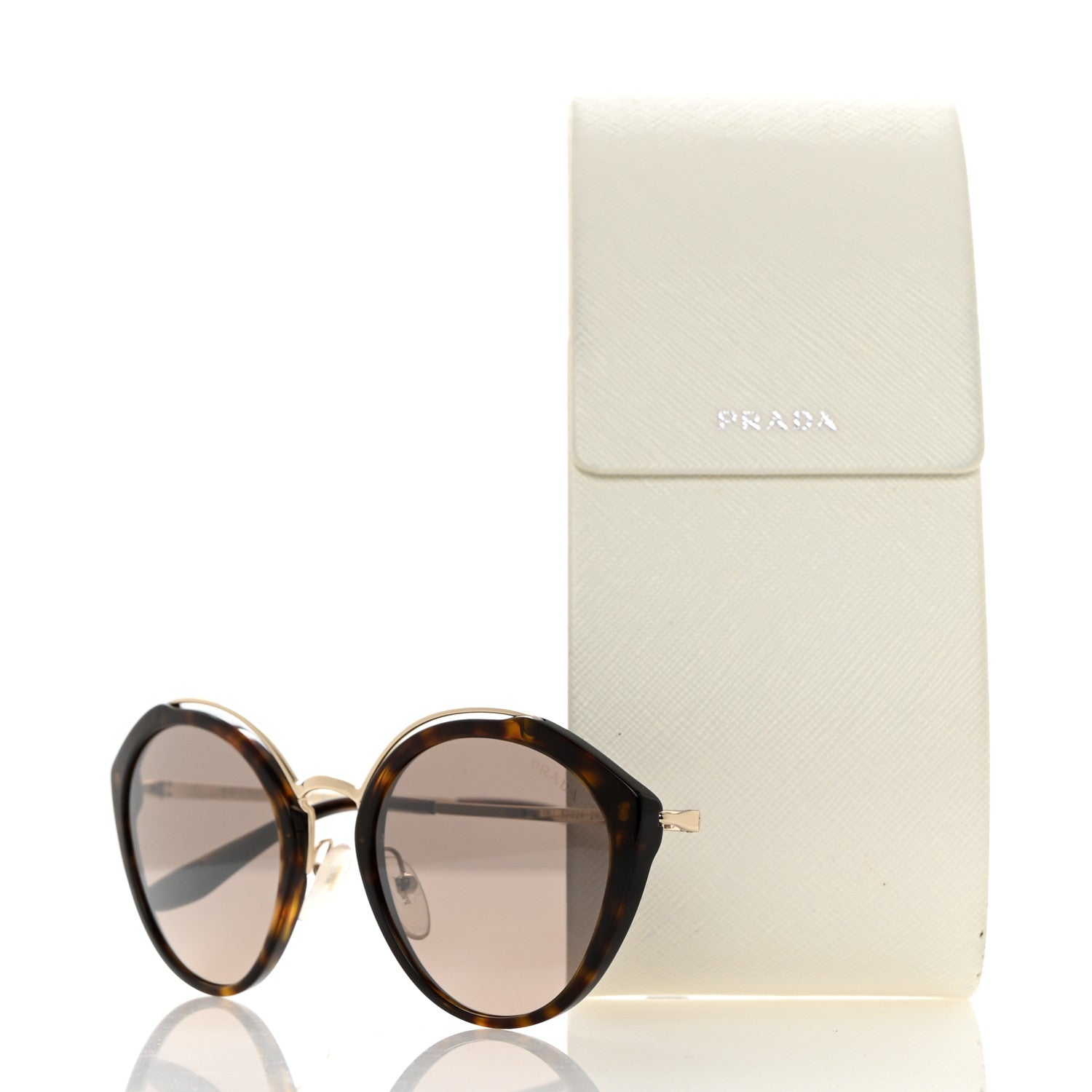 Prada Acetate Round Sunglasses SPR 18U Tortoise 8 of 8