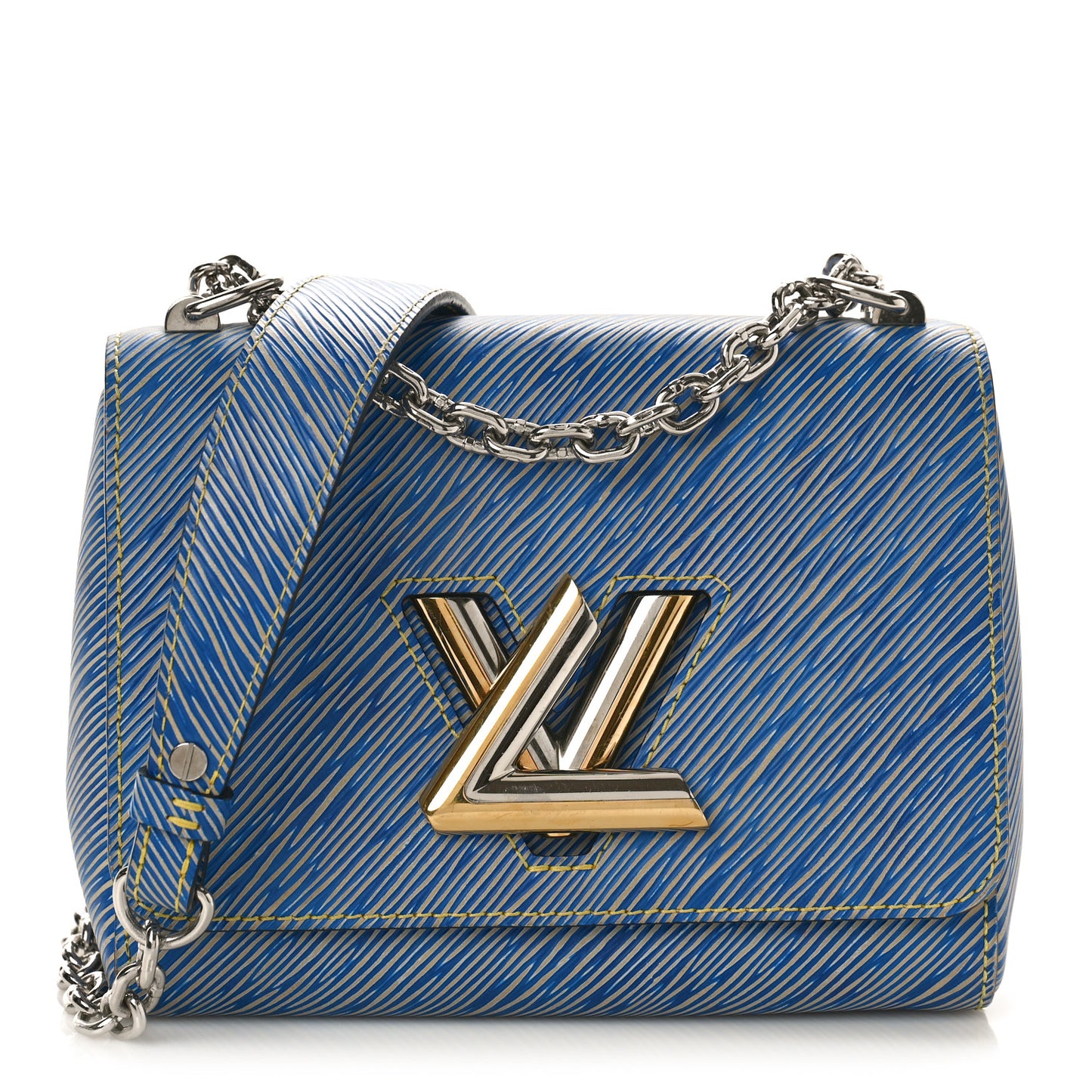 Epi Twist Shoulder Bag MM Denim Light