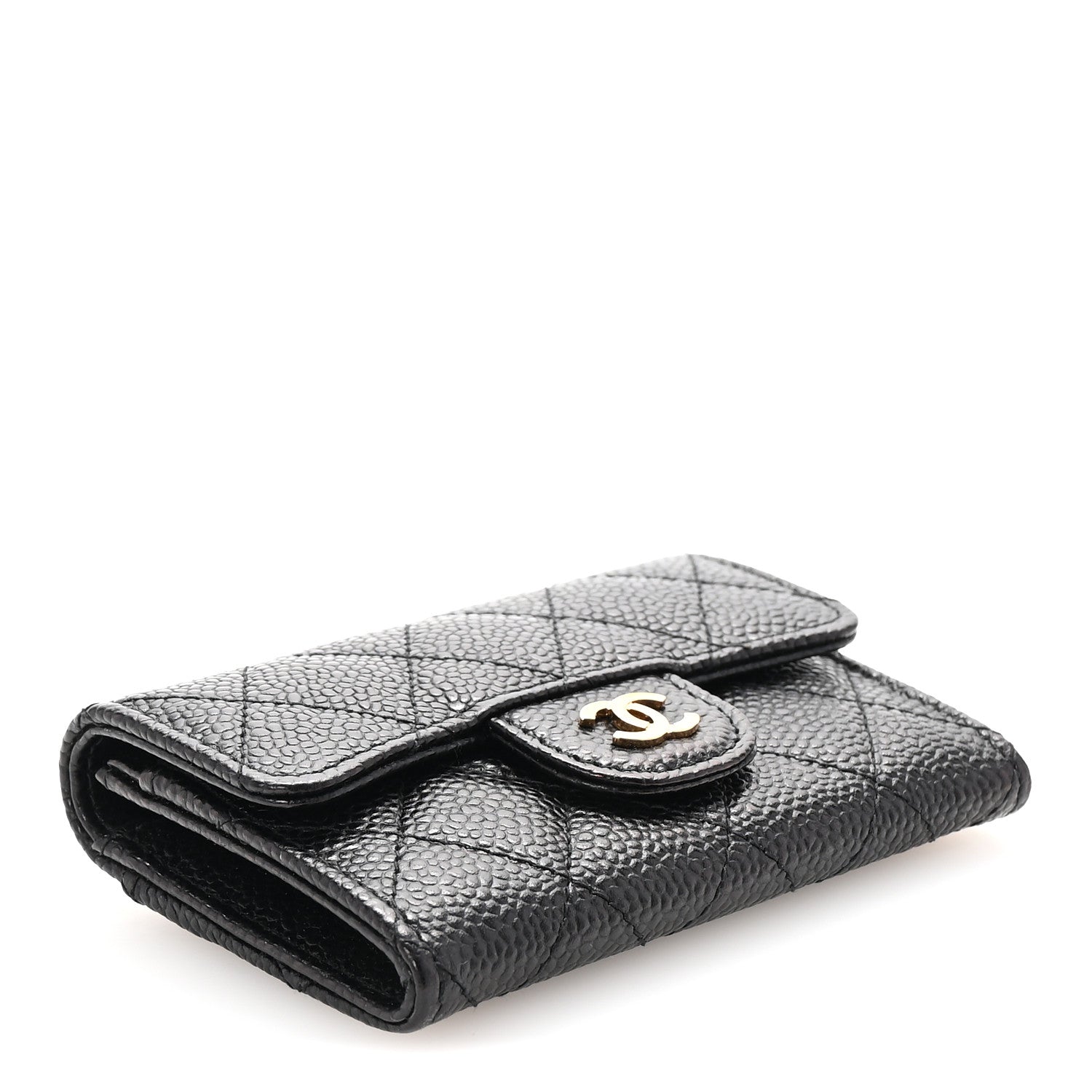 Chanel Caviar Quilted Flap Card Holder Wallet Black 7 of 18