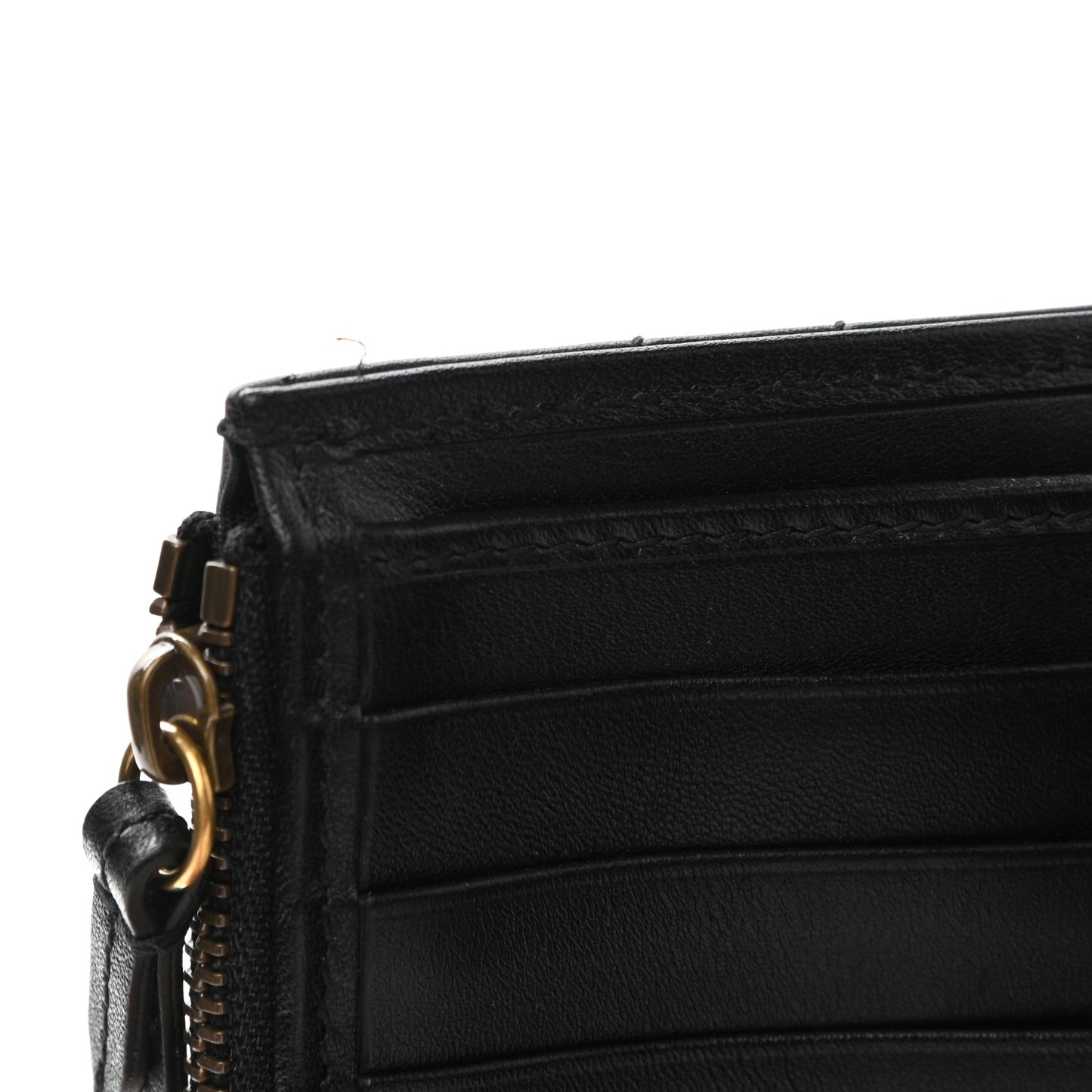 Calfskin Matelasse GG Marmont Wallet Black