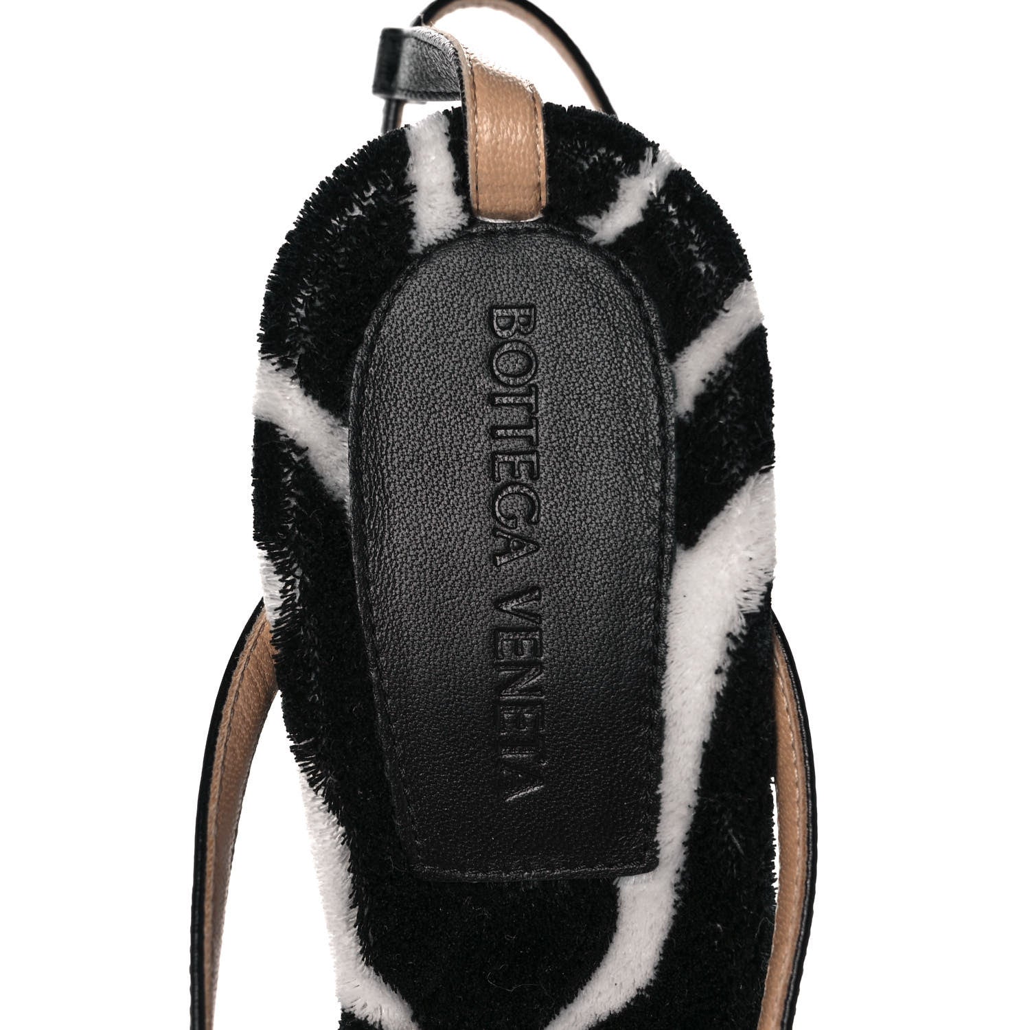 Bottega Veneta Microfiber Stretch Multi Strap 90mm Sandals 39 White Zebra 7 of 8