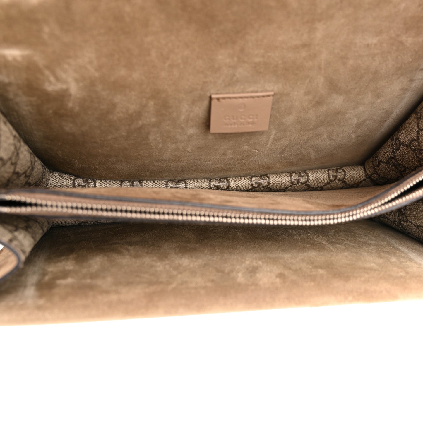 GG Supreme Monogram Small Dionysus Shoulder Bag Taupe