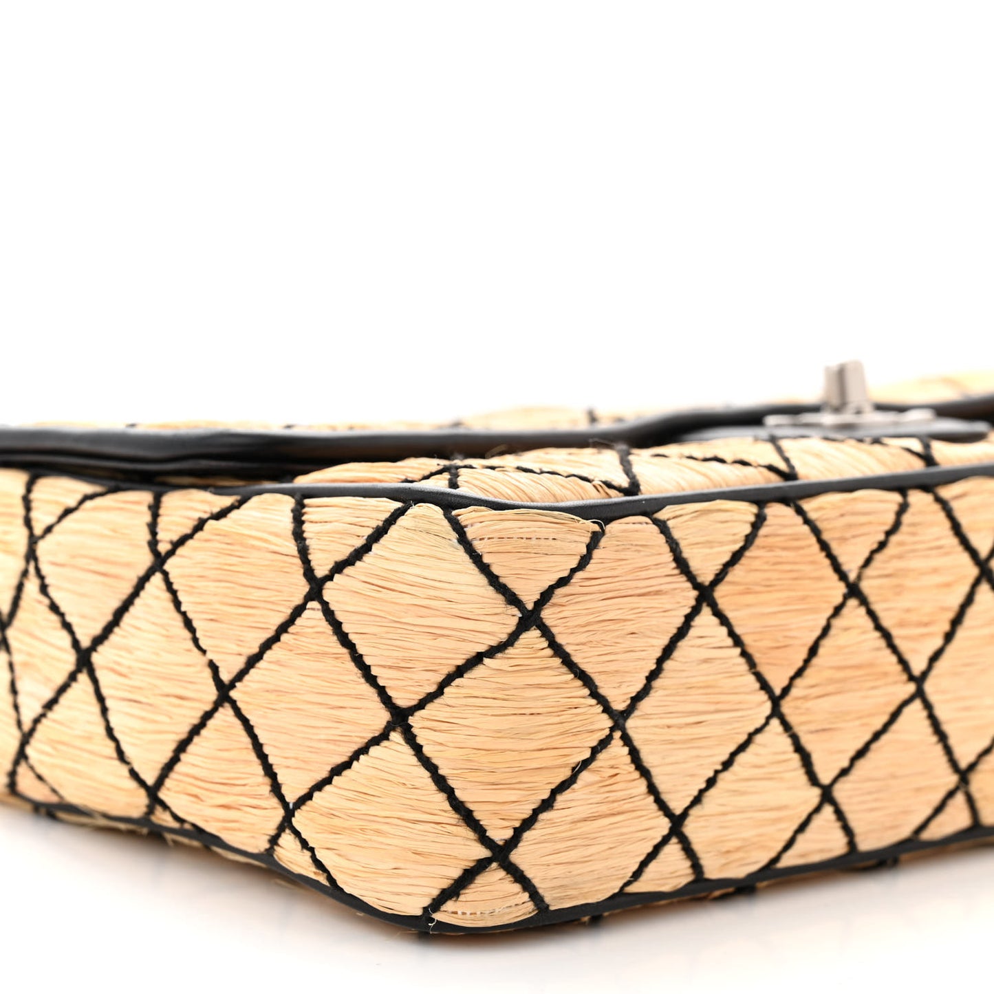 Straw Diamond Stitch Flap