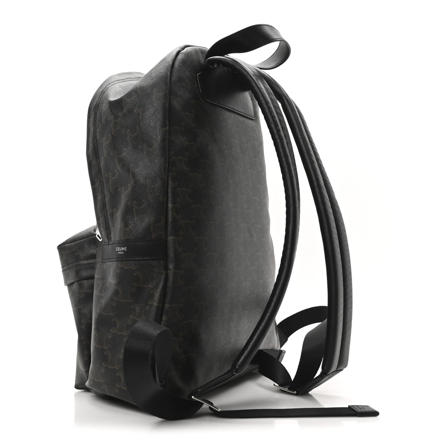 Triomphe Canvas XL Calfskin Backpack Black