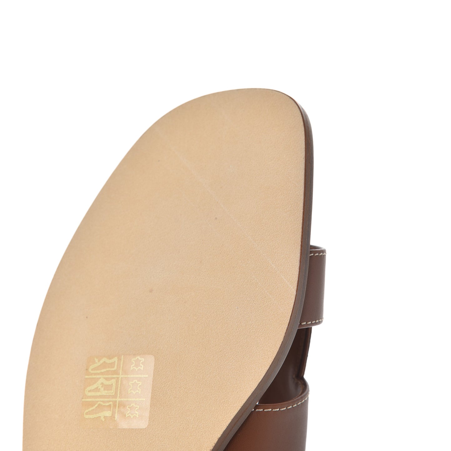 Box Calfskin Oran Sandals 37.5 Gold