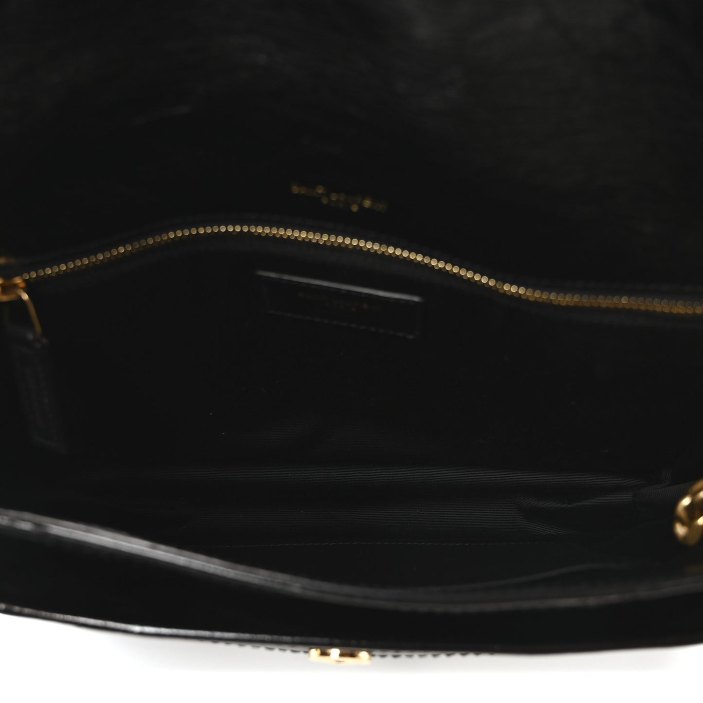Crinkled Calfskin Matelasse Monogram Medium Niki Chain Satchel Black