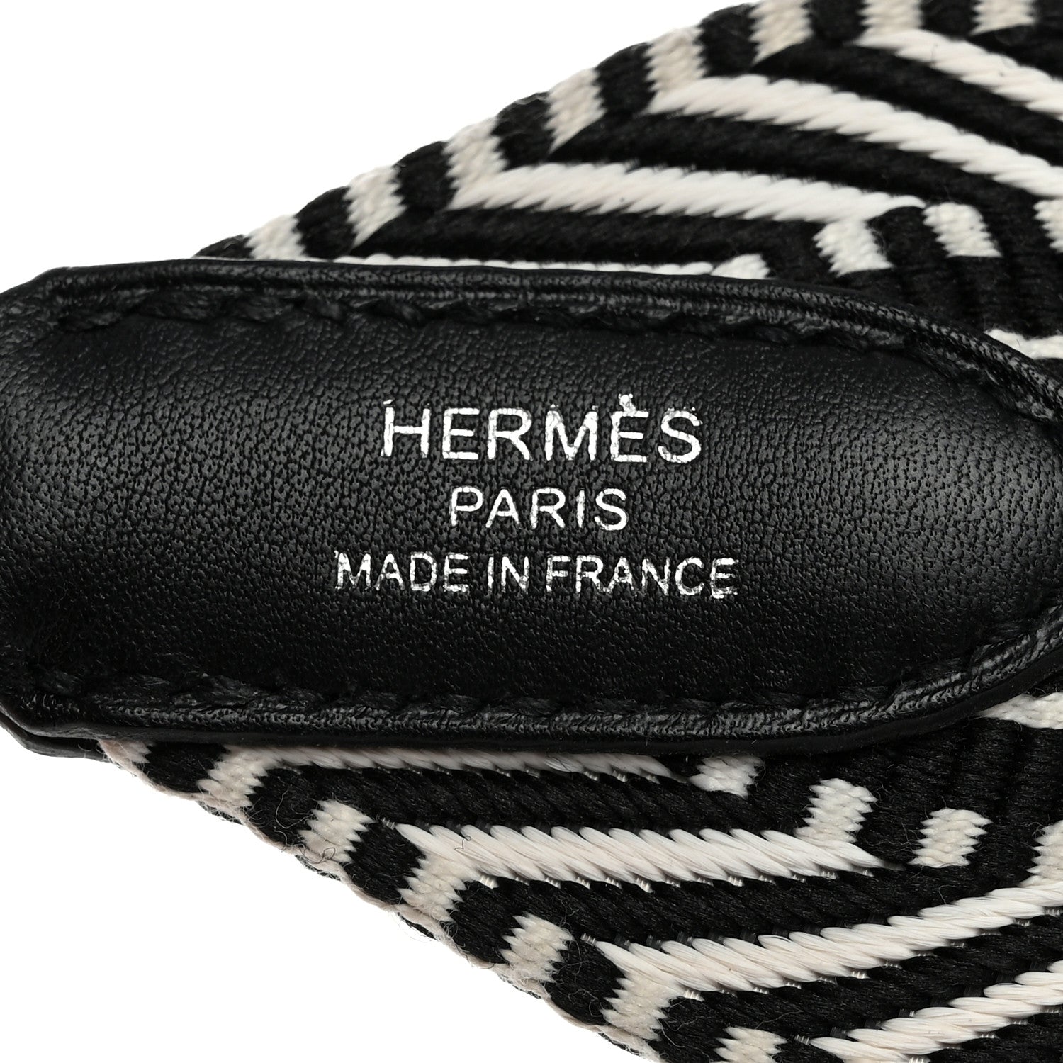 Hermes Toile Swift 50mm Sangle Cavale Shoulder Strap Black Ecru 3 of 5