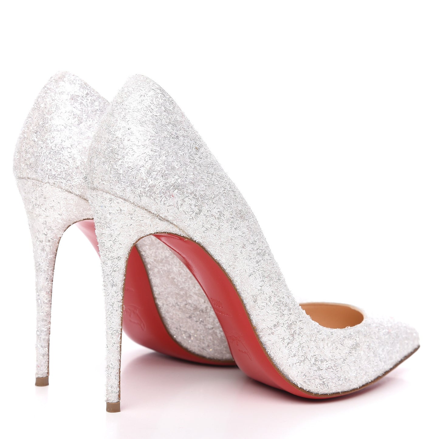 Glitter Givre Pigalle Follies 100 Pumps 40.5 White