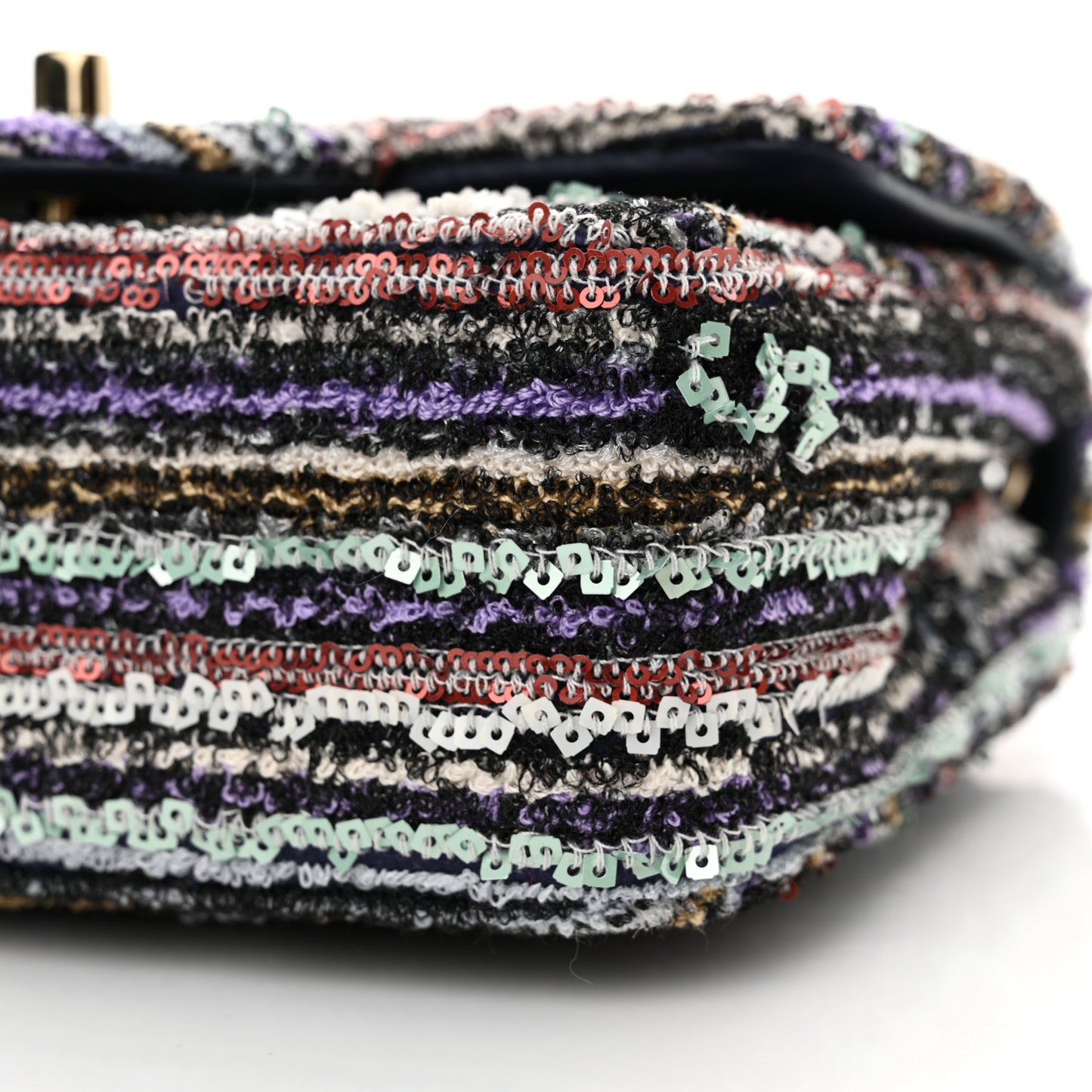 Mixed Fibers Sequin Quilted Mini Flap Multicolor