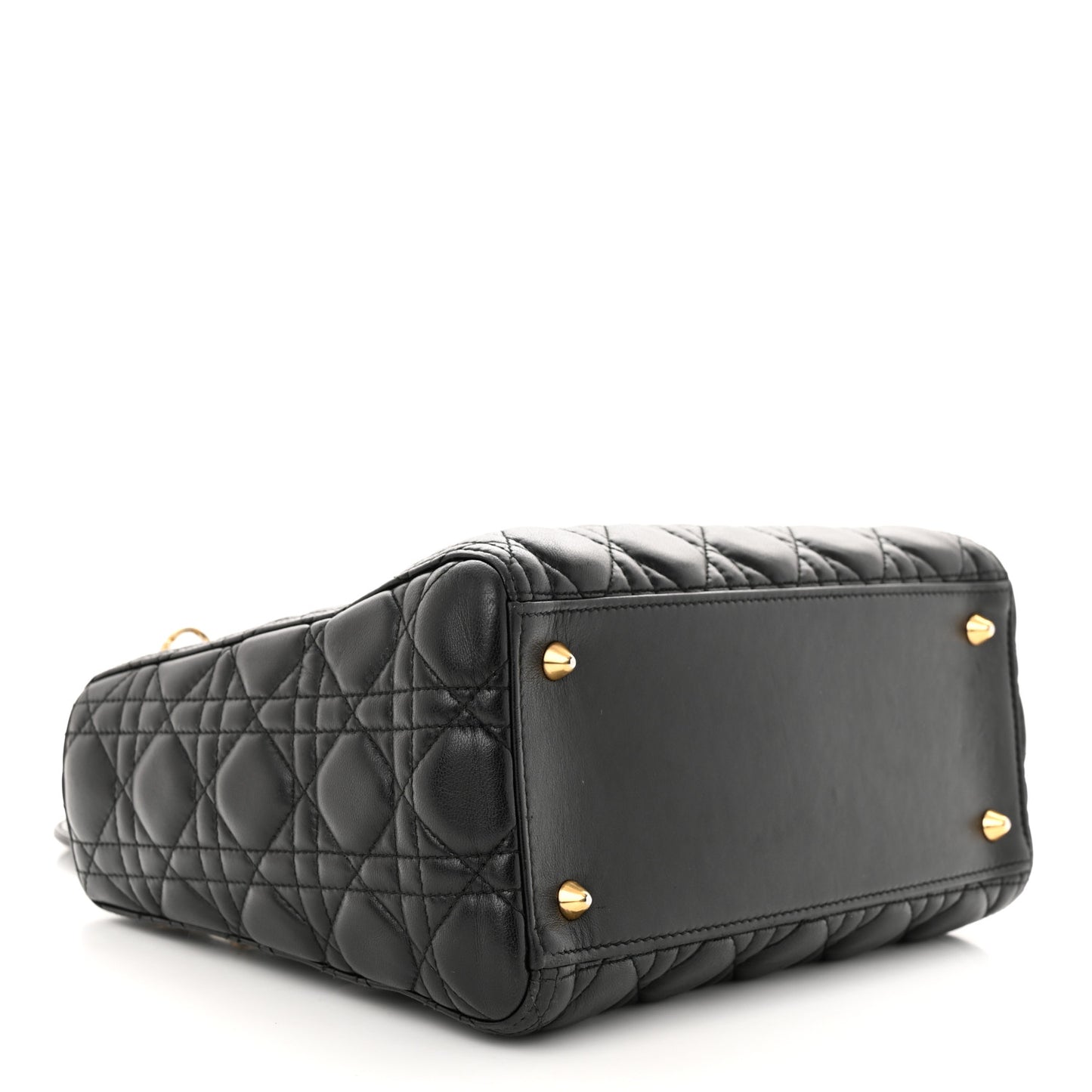 Lambskin Cannage Medium Lady Dior Black