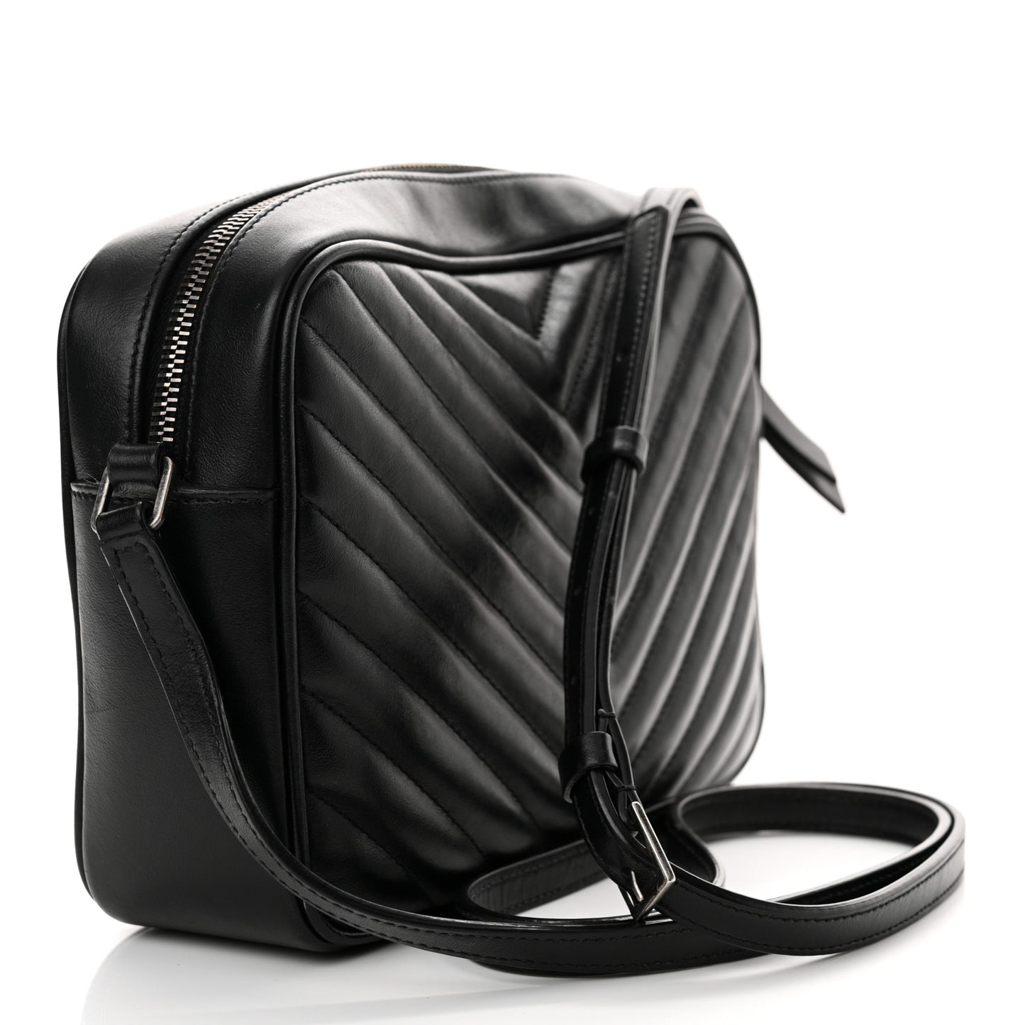 Calfskin Matelasse Monogram Lou Camera Bag Black
