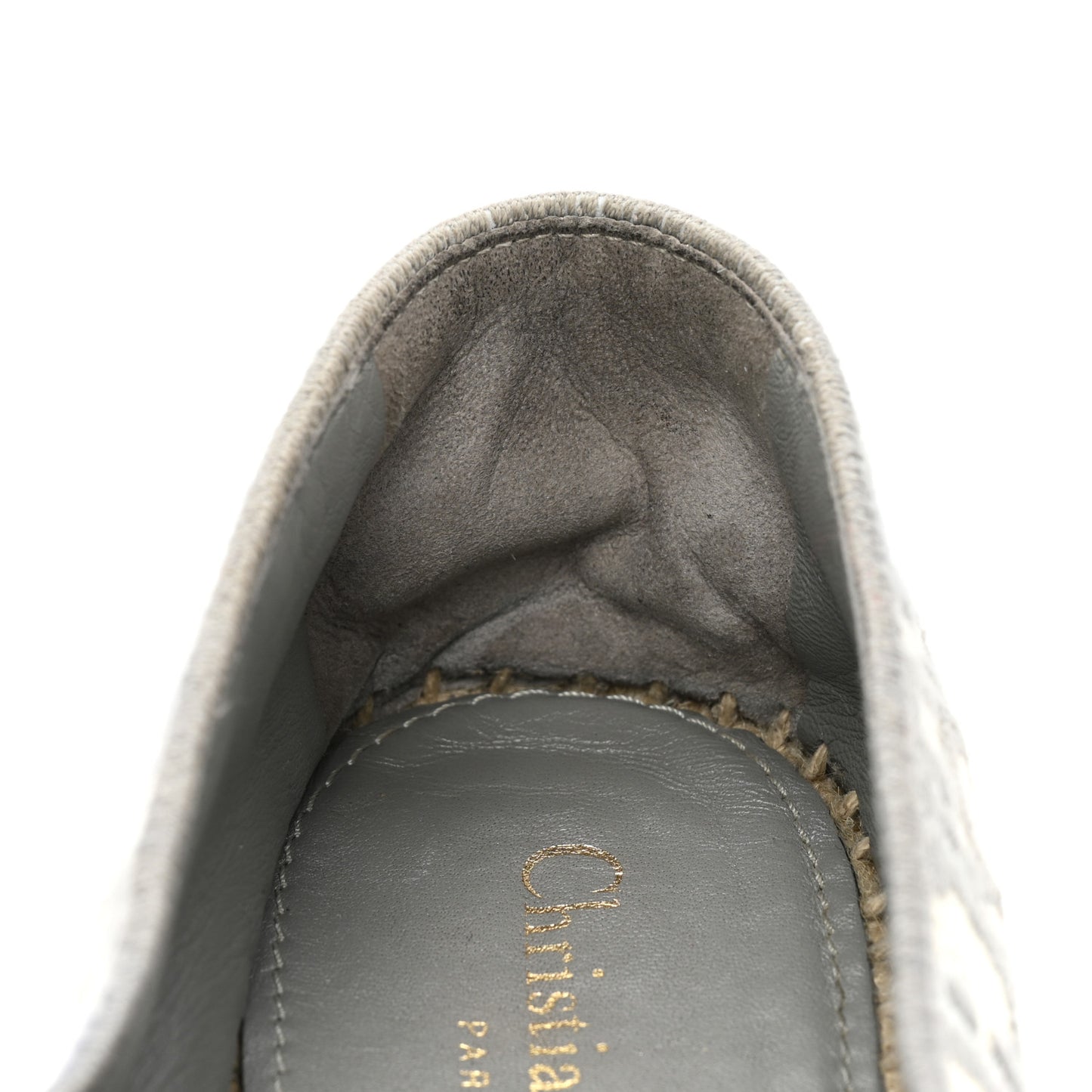 Oblique Embroidered Granville 15mm Espadrilles 37 Grey Stone