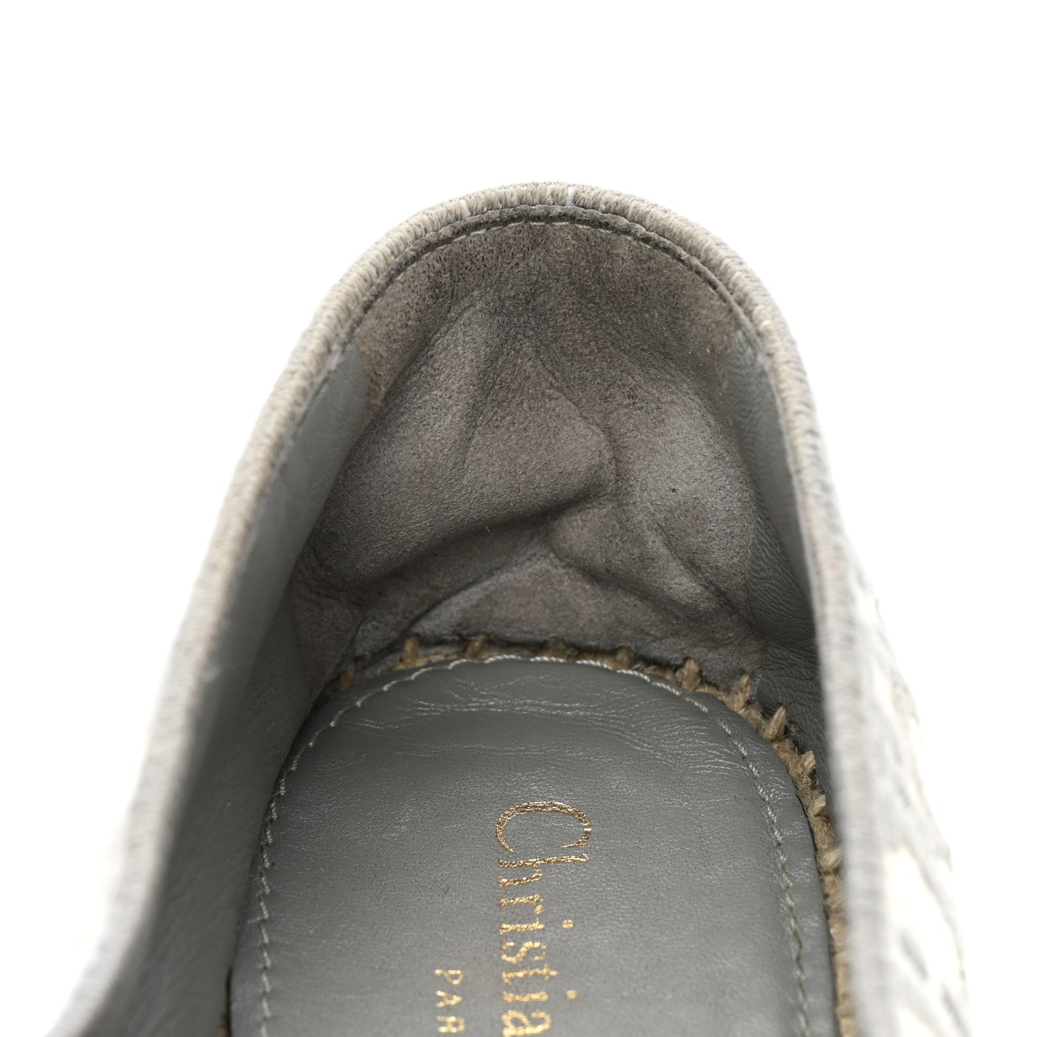 Christian Dior Oblique Embroidered Granville 15mm Espadrilles 37 Grey Stone 11 of 12