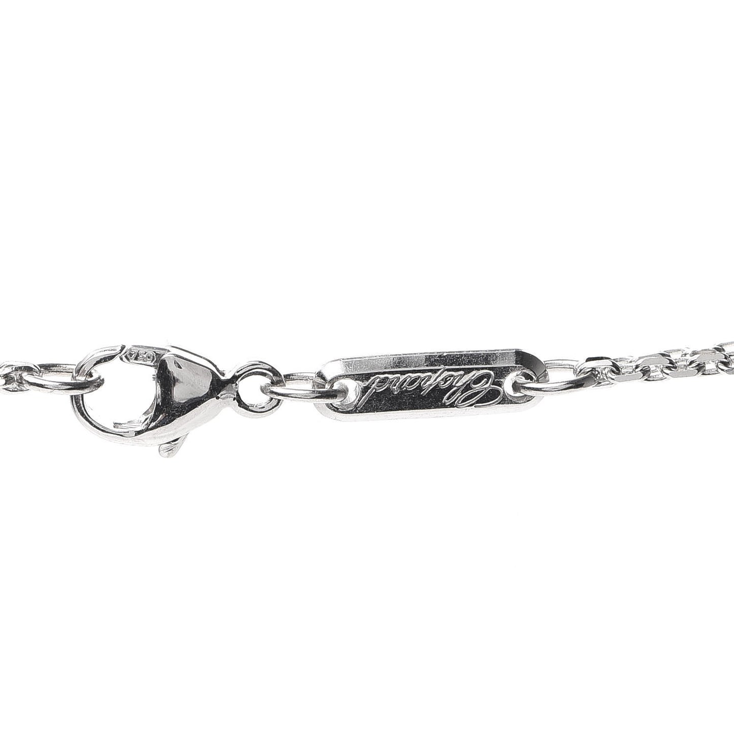 18K White Gold Diamond Happy Diamonds Dolphin Pendant Necklace
