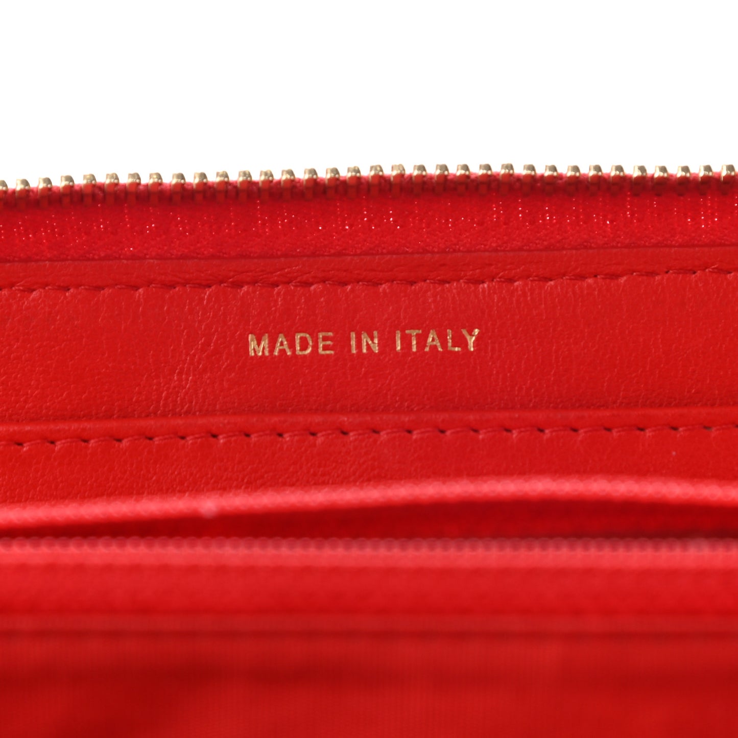 Lambskin Quilted Camellia Zip Around Wristlet Wallet Red