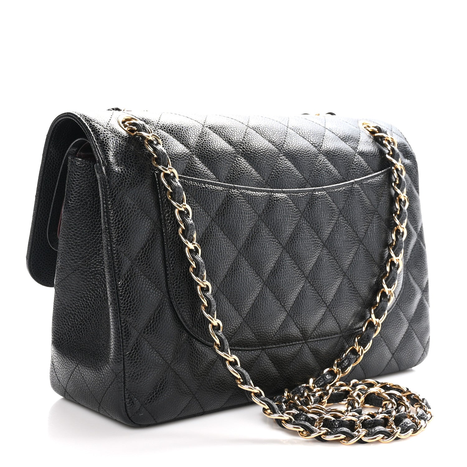 Chanel Caviar Quilted Jumbo Double Flap Black 3 of 12
