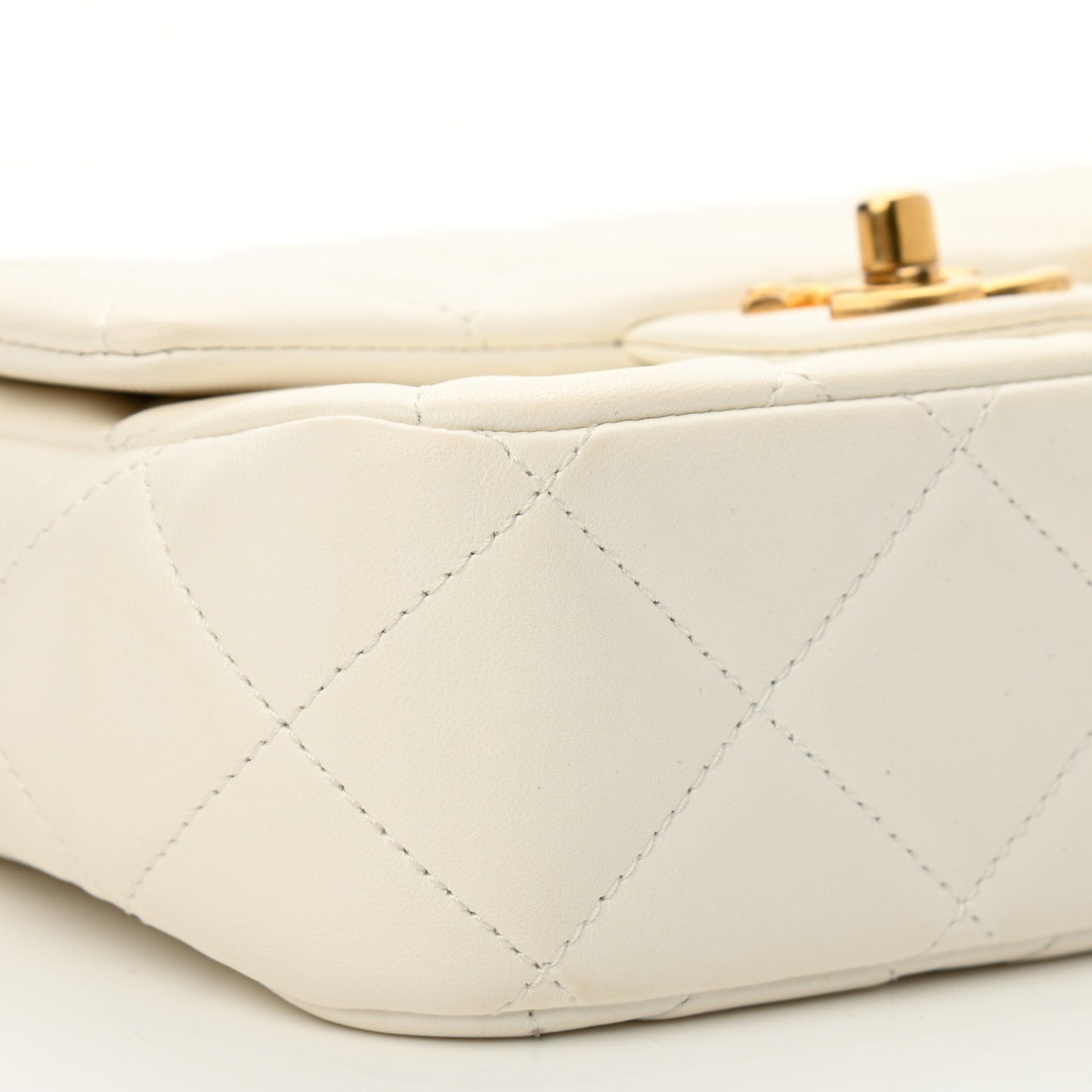 Lambskin Quilted Mini My Perfect Flap White