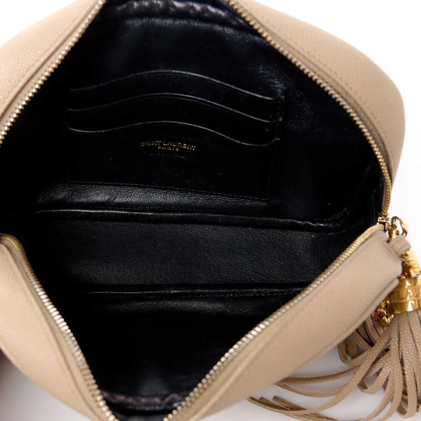 Grain De Poudre Matelasse Monogram Mini Lou Camera Bag Dark Beige