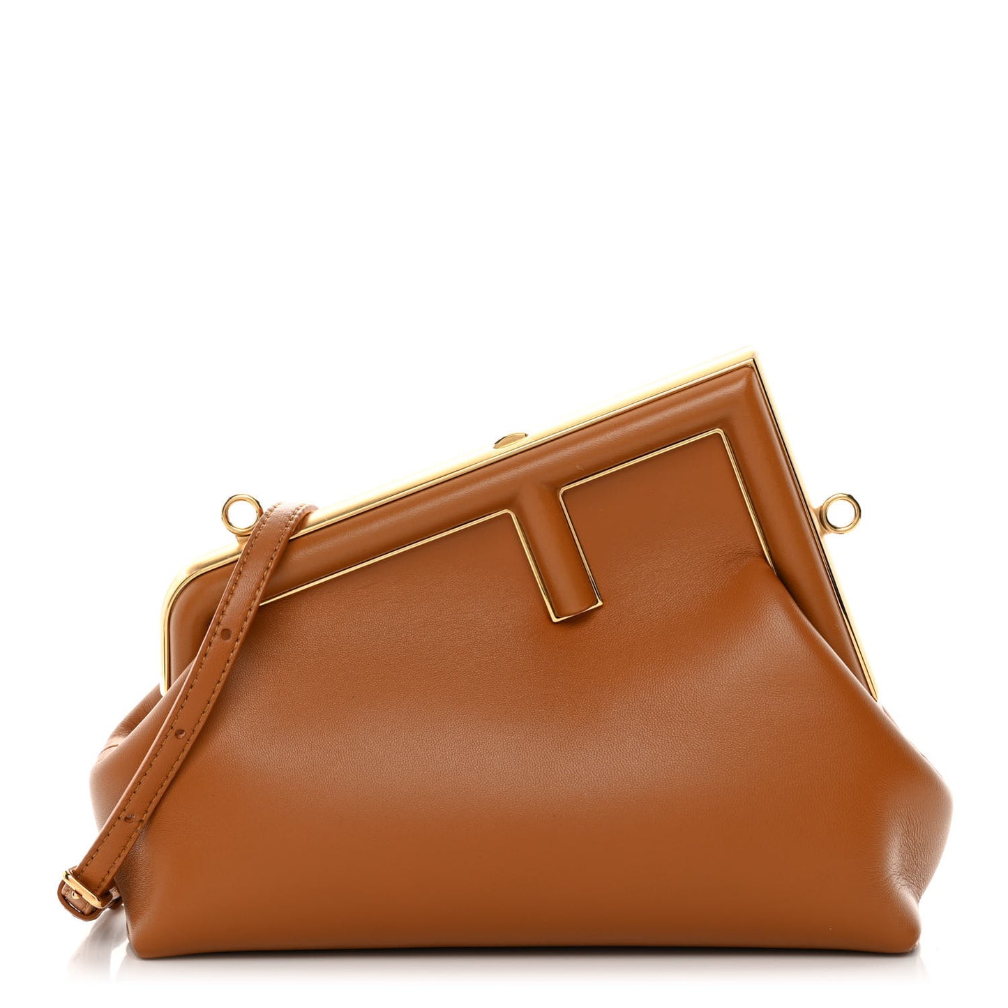 Shiny Nappa Small Fendi First Caramello
