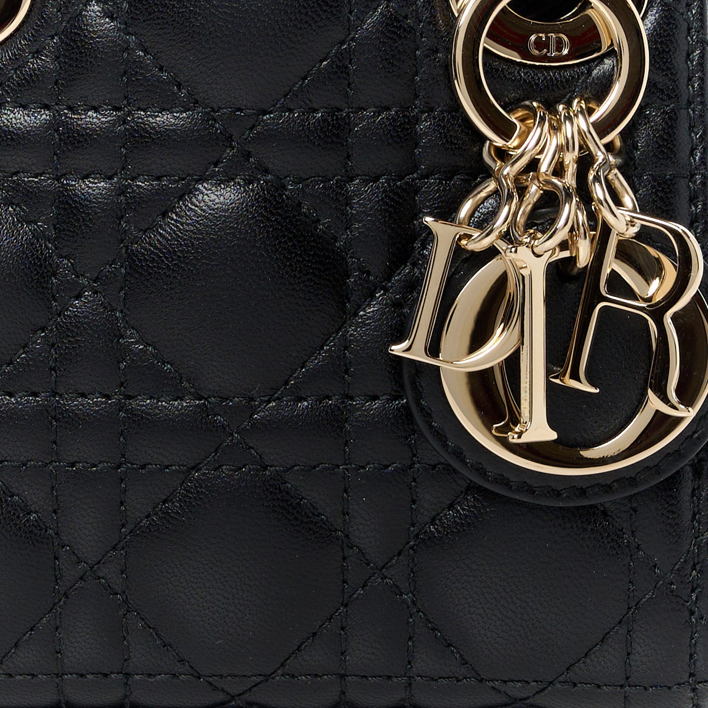 Lambskin Cannage Micro Lady Dior Black